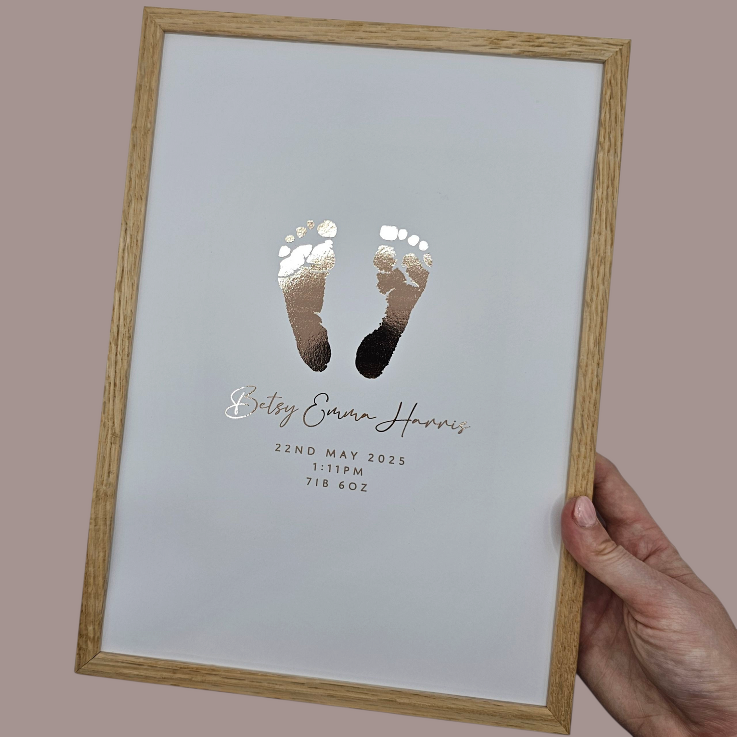 Baby Hand & Footprint Foil Print
