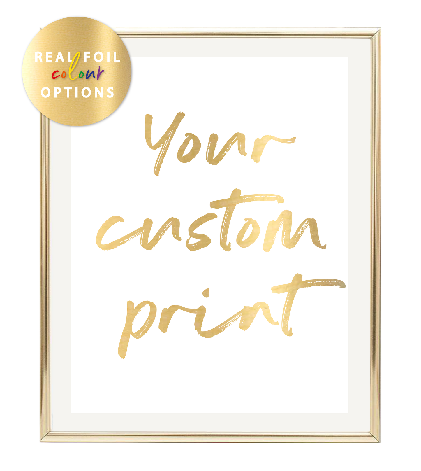 Custom Real Foil Wall Print