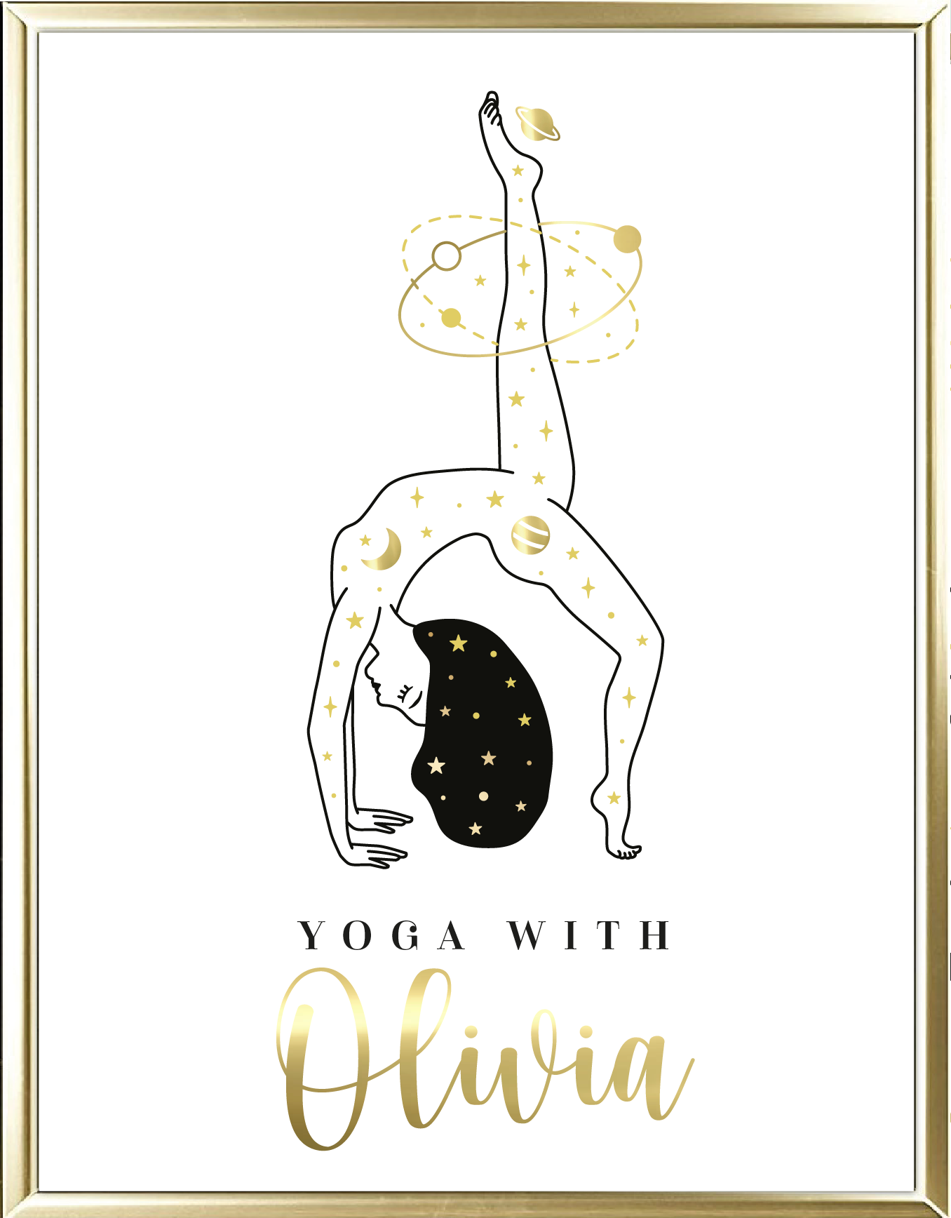 Yoga Pose Three Foil Wall Print