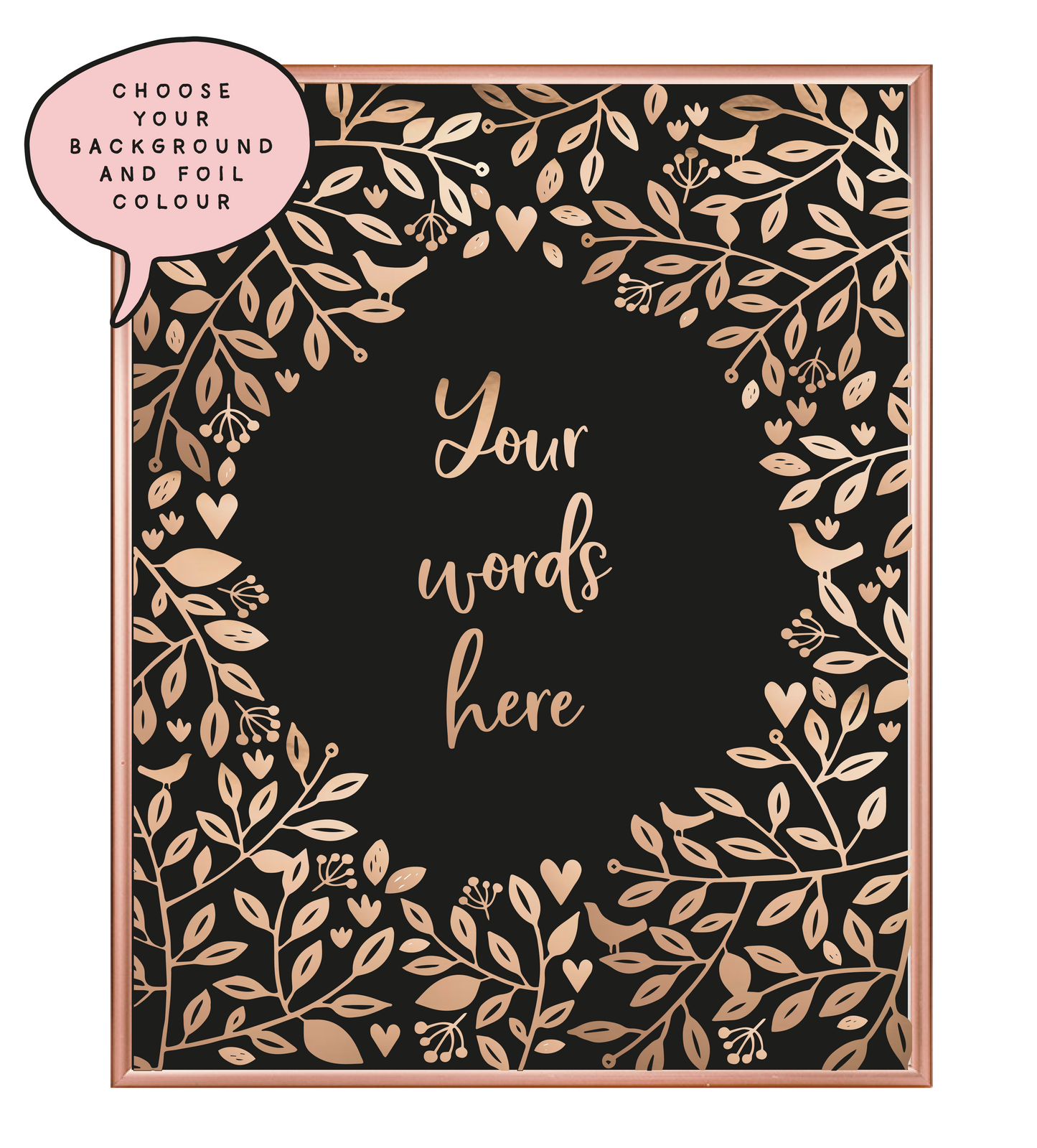 Custom Real Foil Wall Print