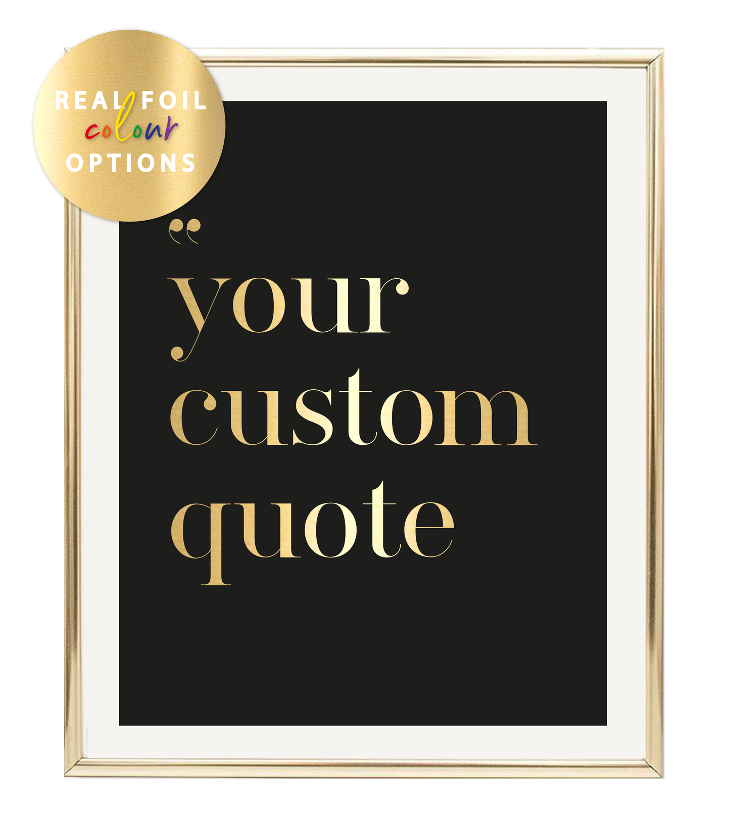 Custom Real Foil Wall Print