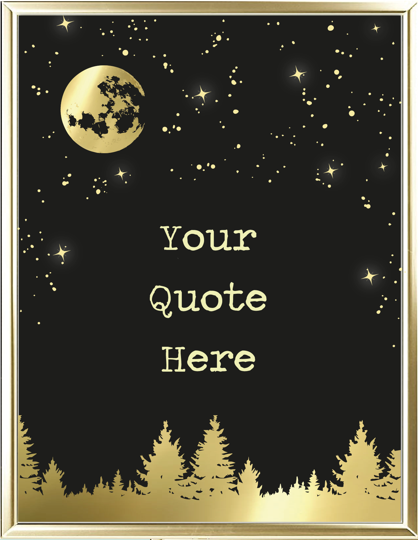 Custom Real Foil Wall Print