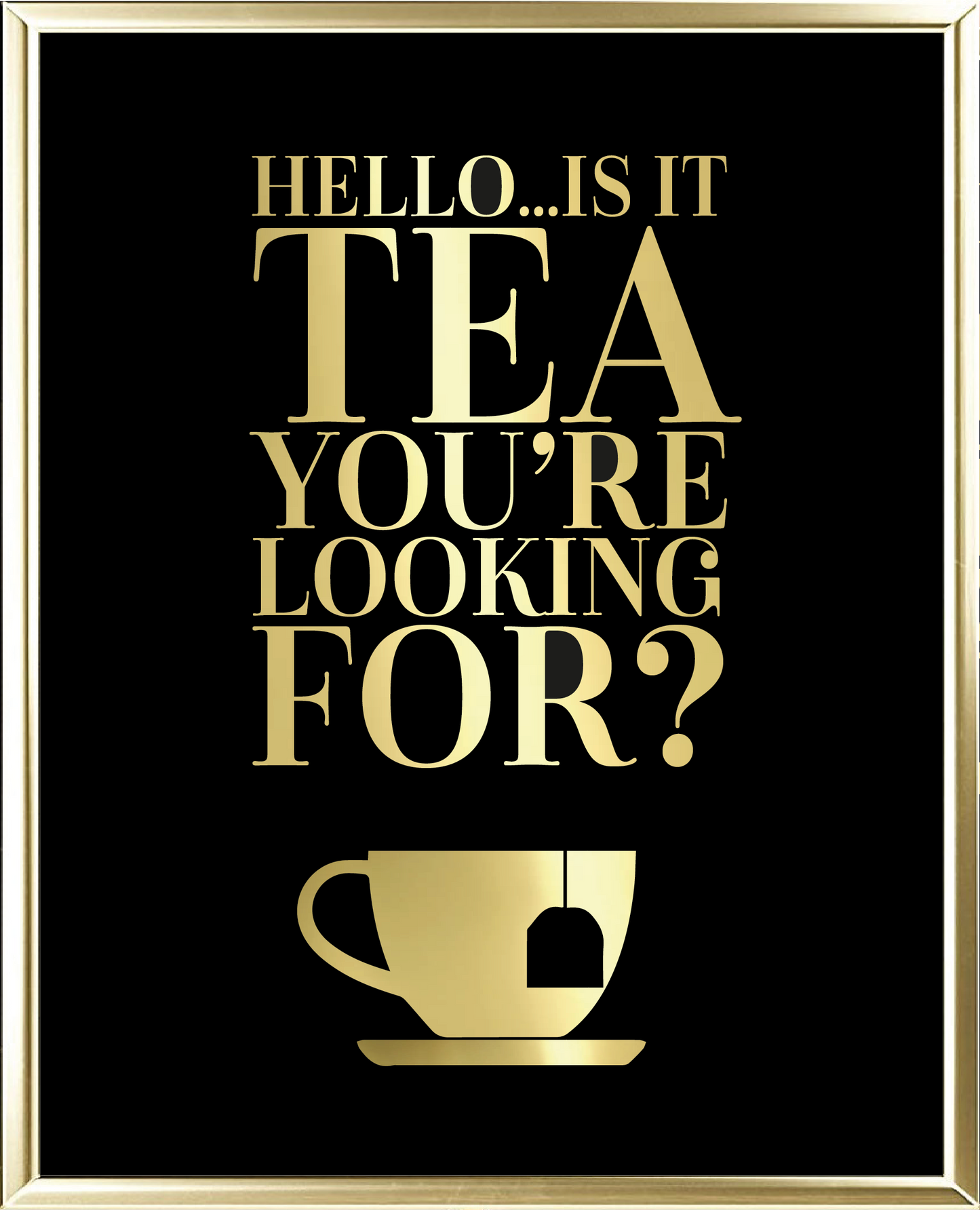 Tea Foil Wall Print