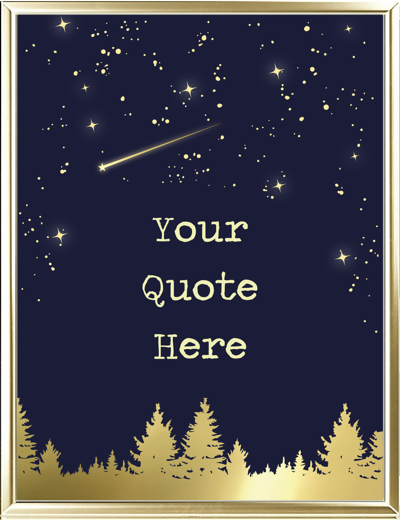 Custom Real Foil Wall Print