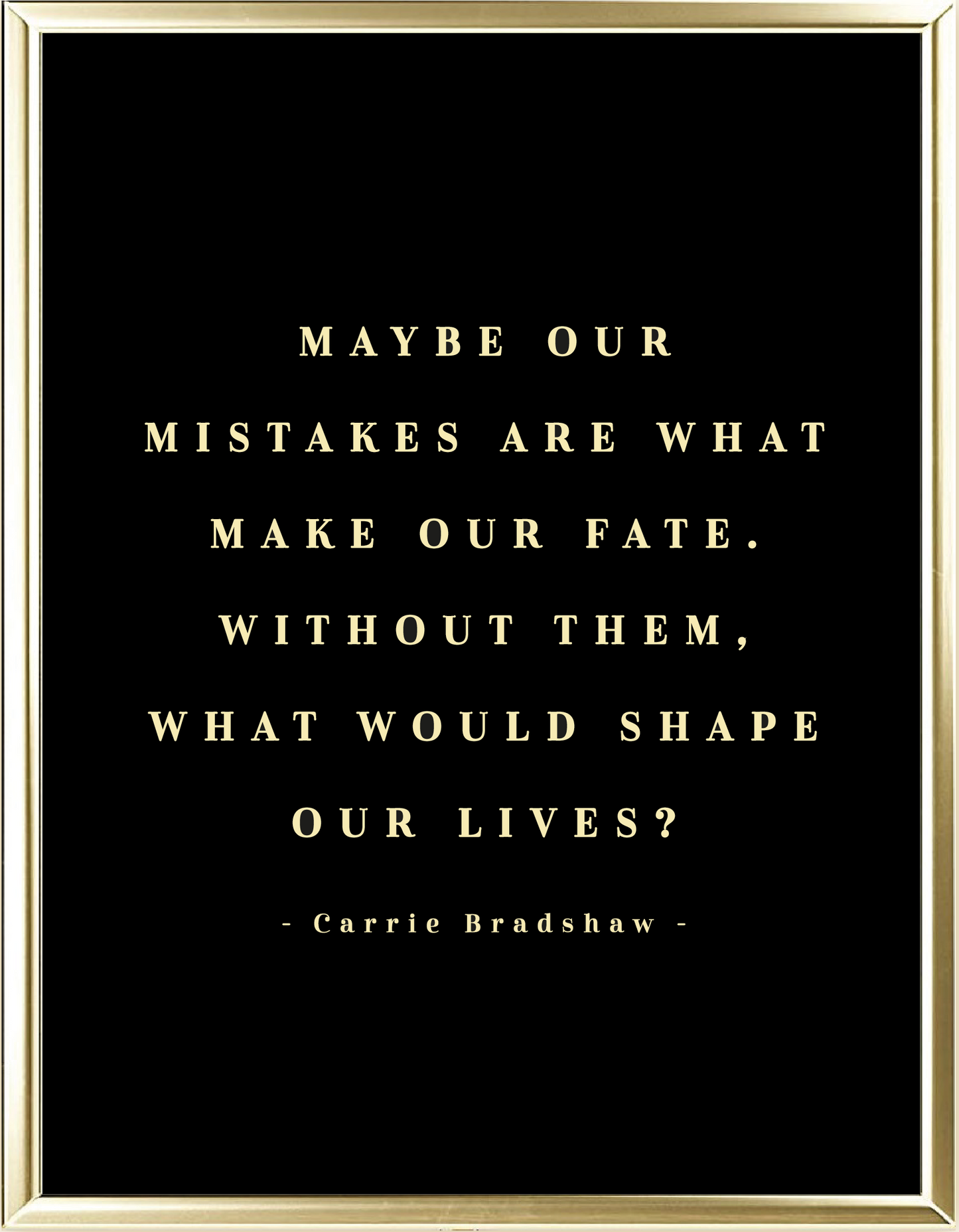 Mistakes Foil Wall Print