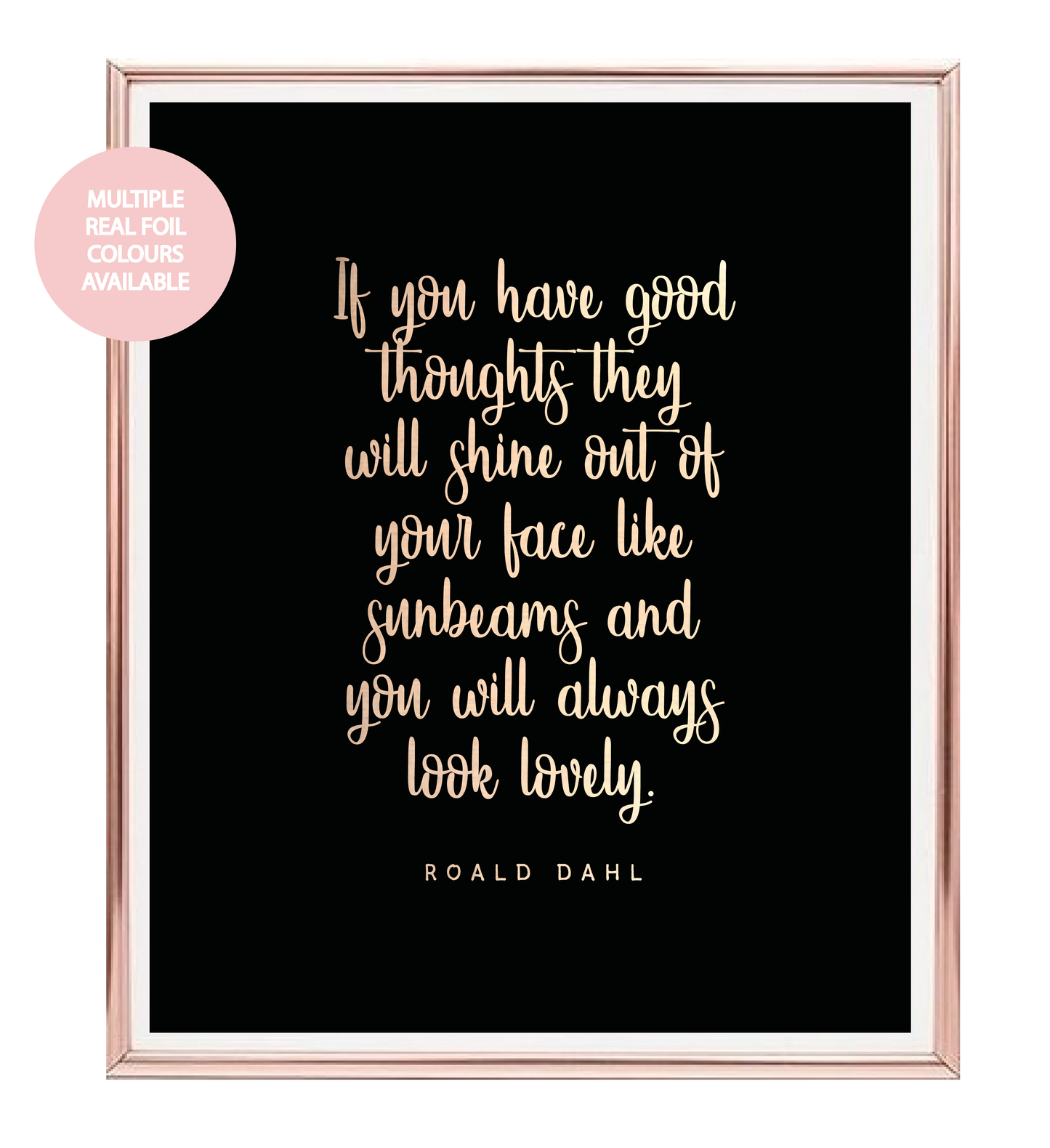 Good Thoughts Foil Wall Print