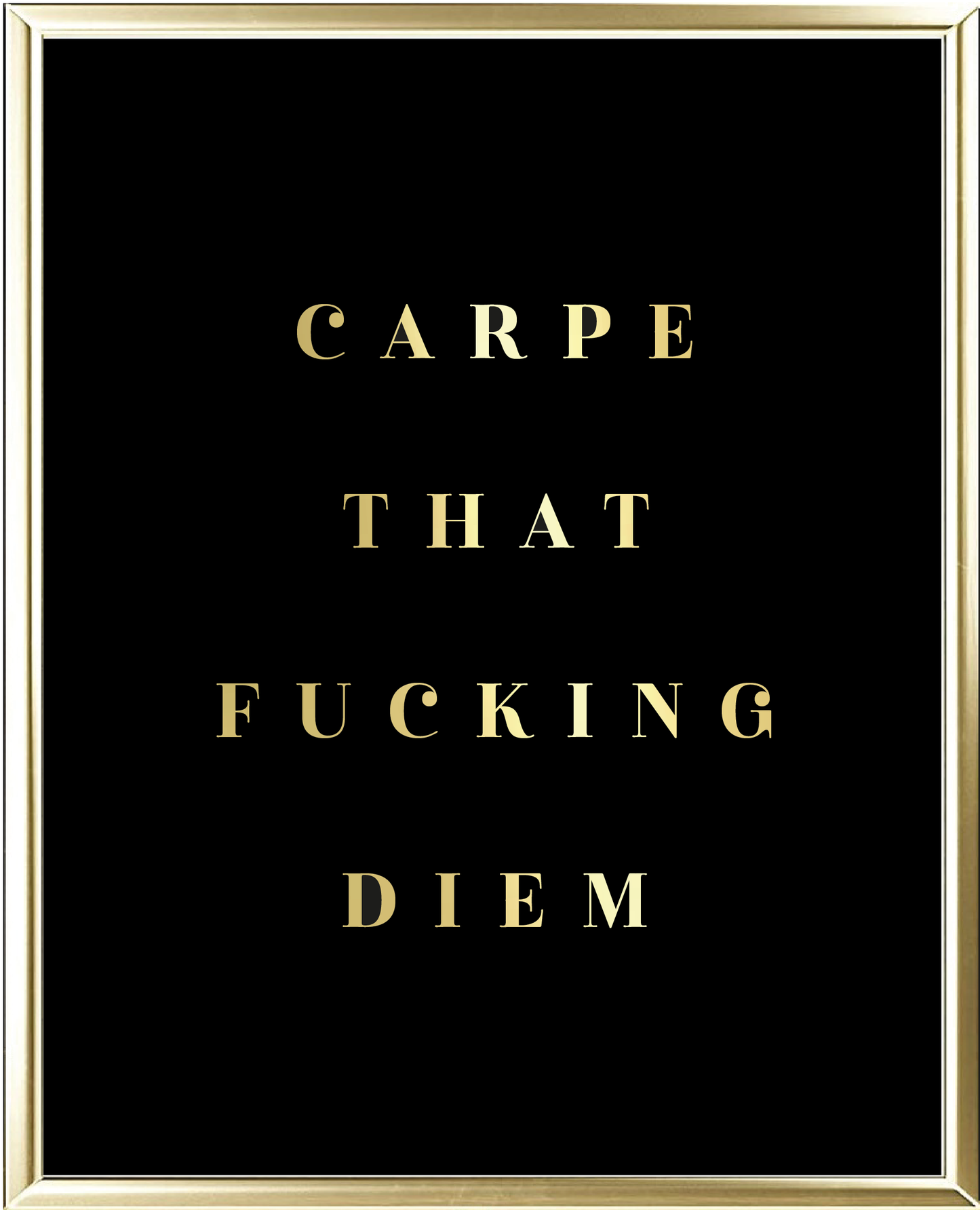 Carpe Diem Foil Wall Print