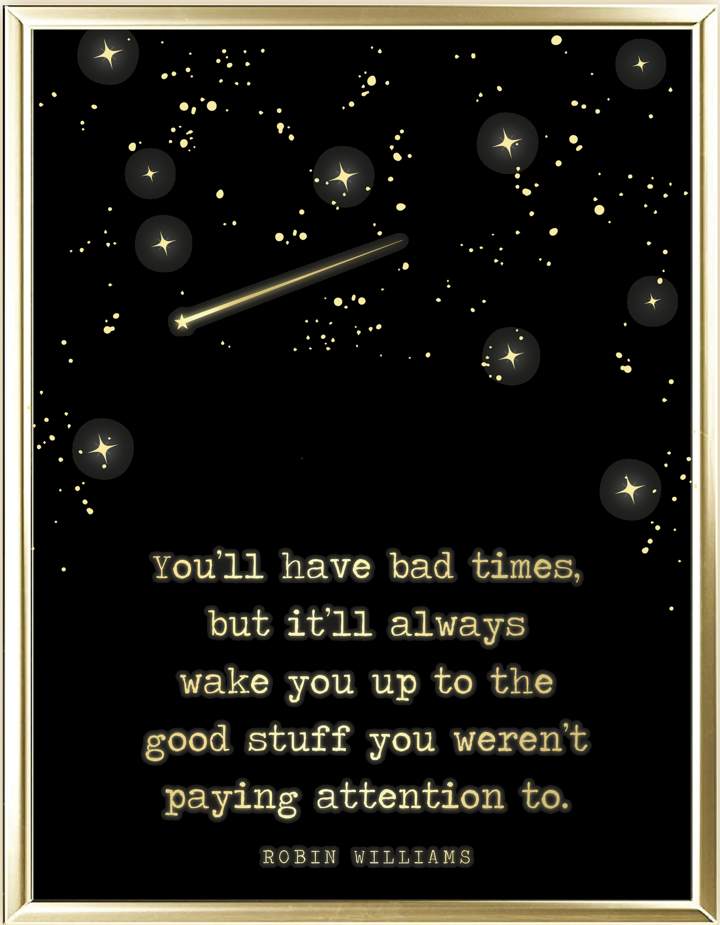 Bad Times Foil Wall Print