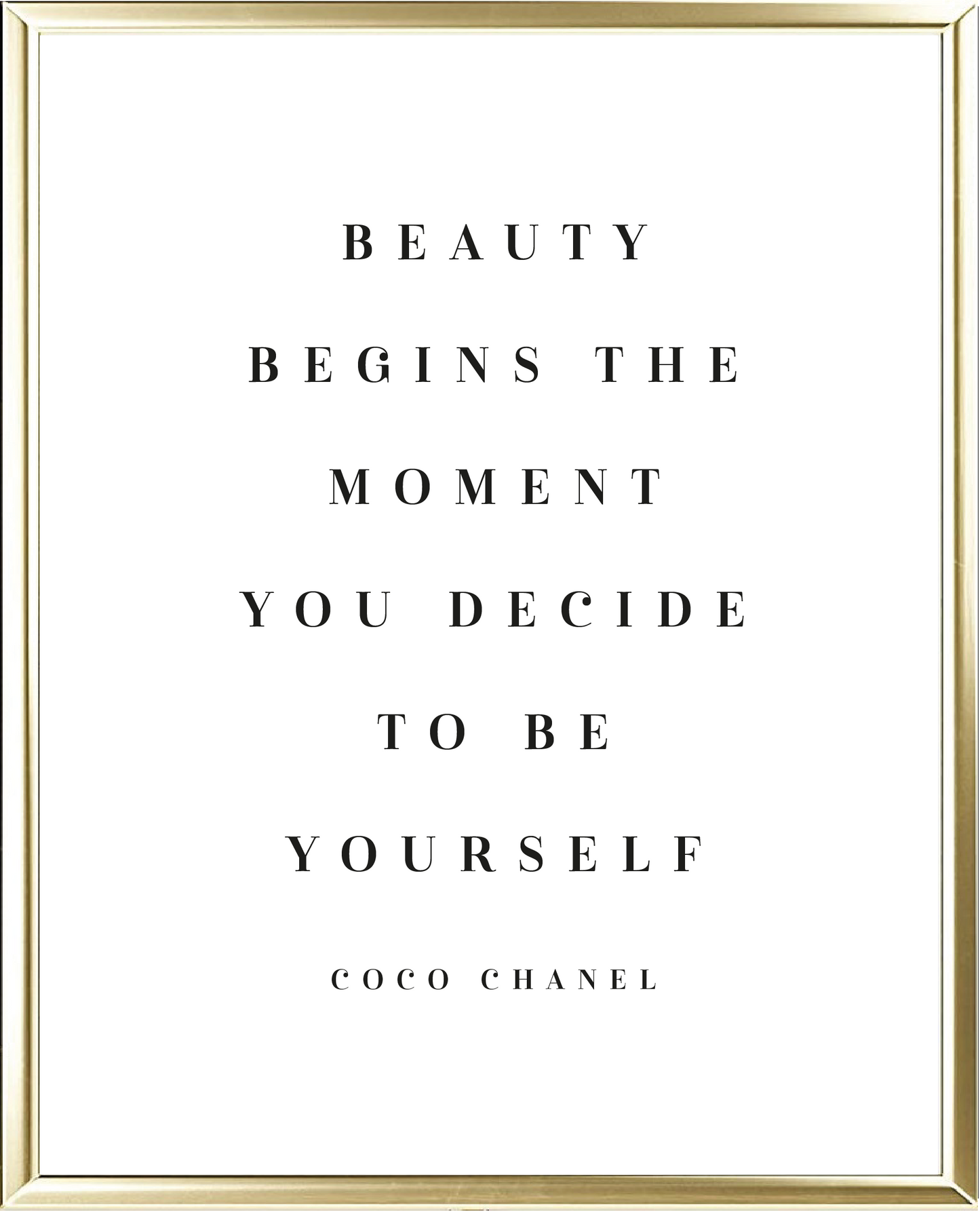 Beauty Begins Foil Wall Print
