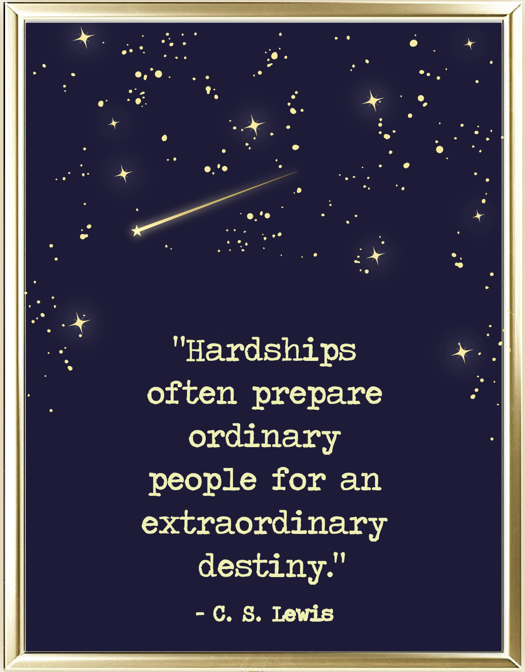 Hardships Foil Wall Print