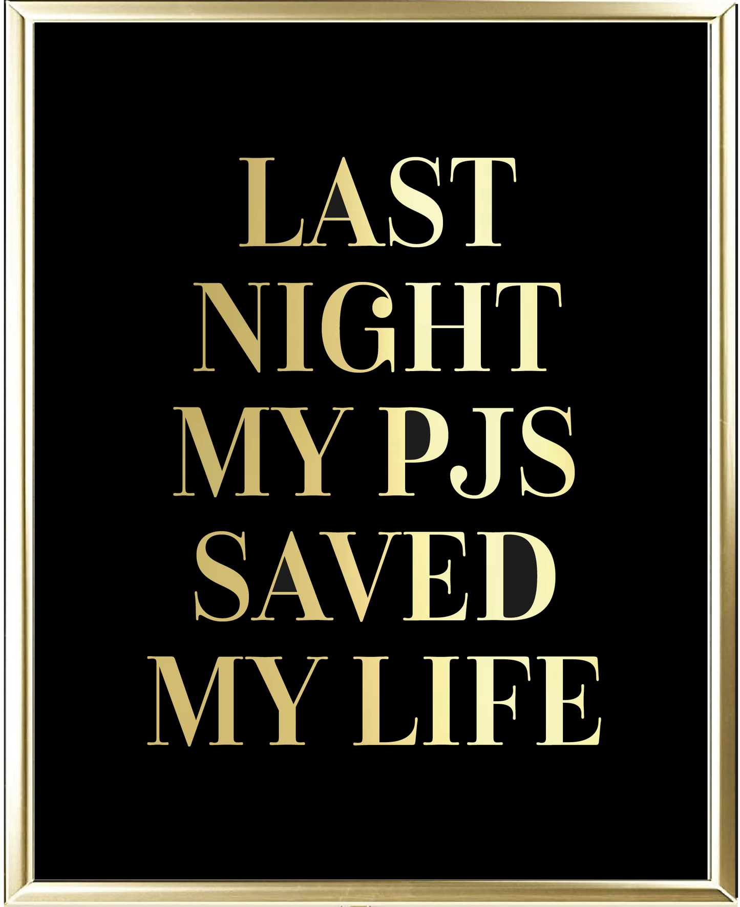 PJS Foil Wall Print
