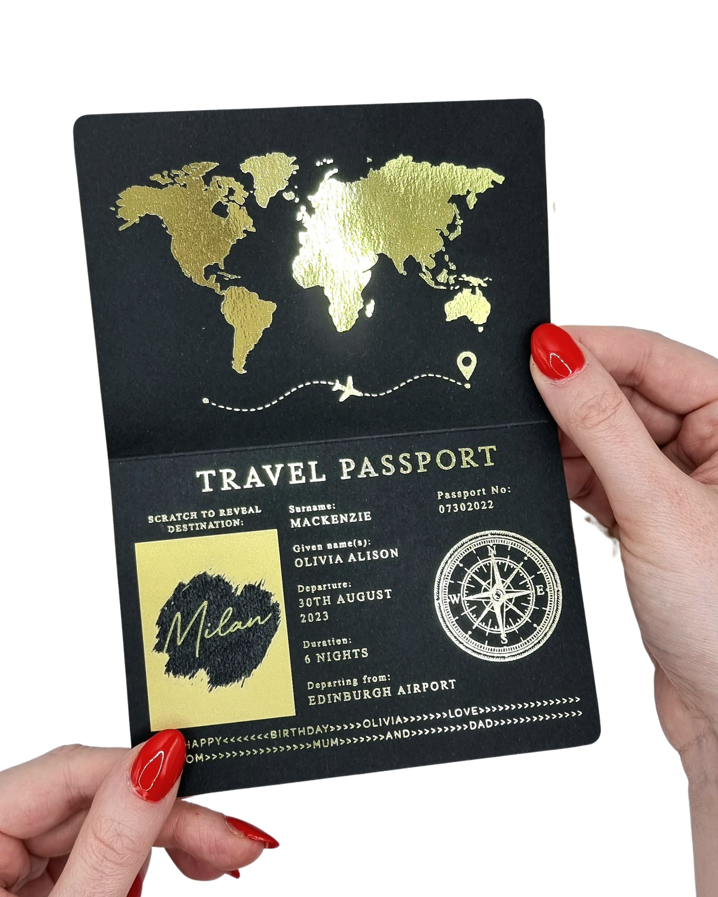 Black Scratch & Reveal Passport
