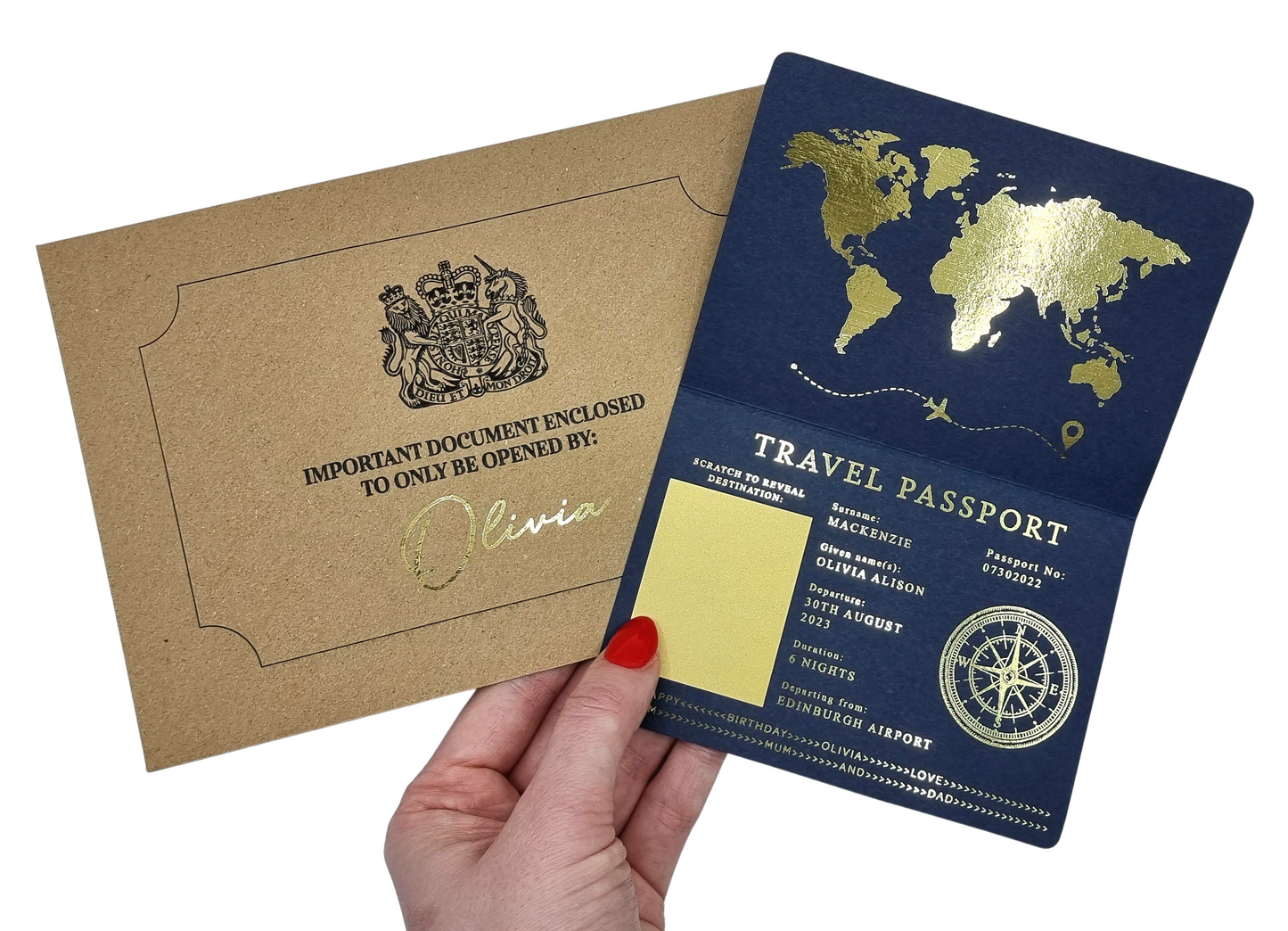 Navy Scratch & Reveal Passport