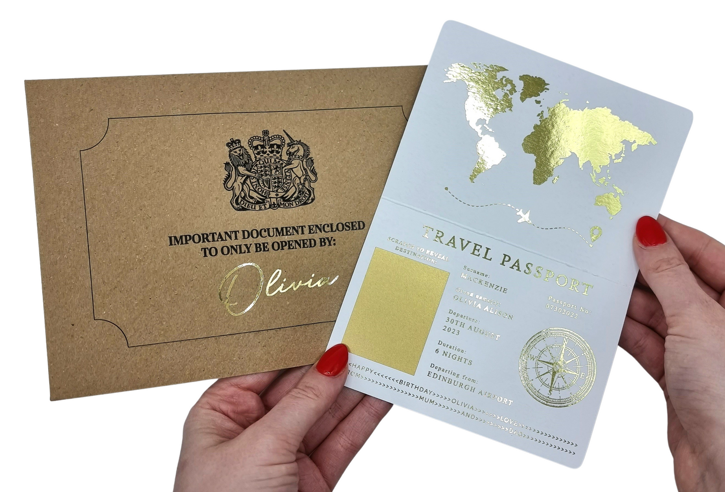 White Scratch & Reveal Passport