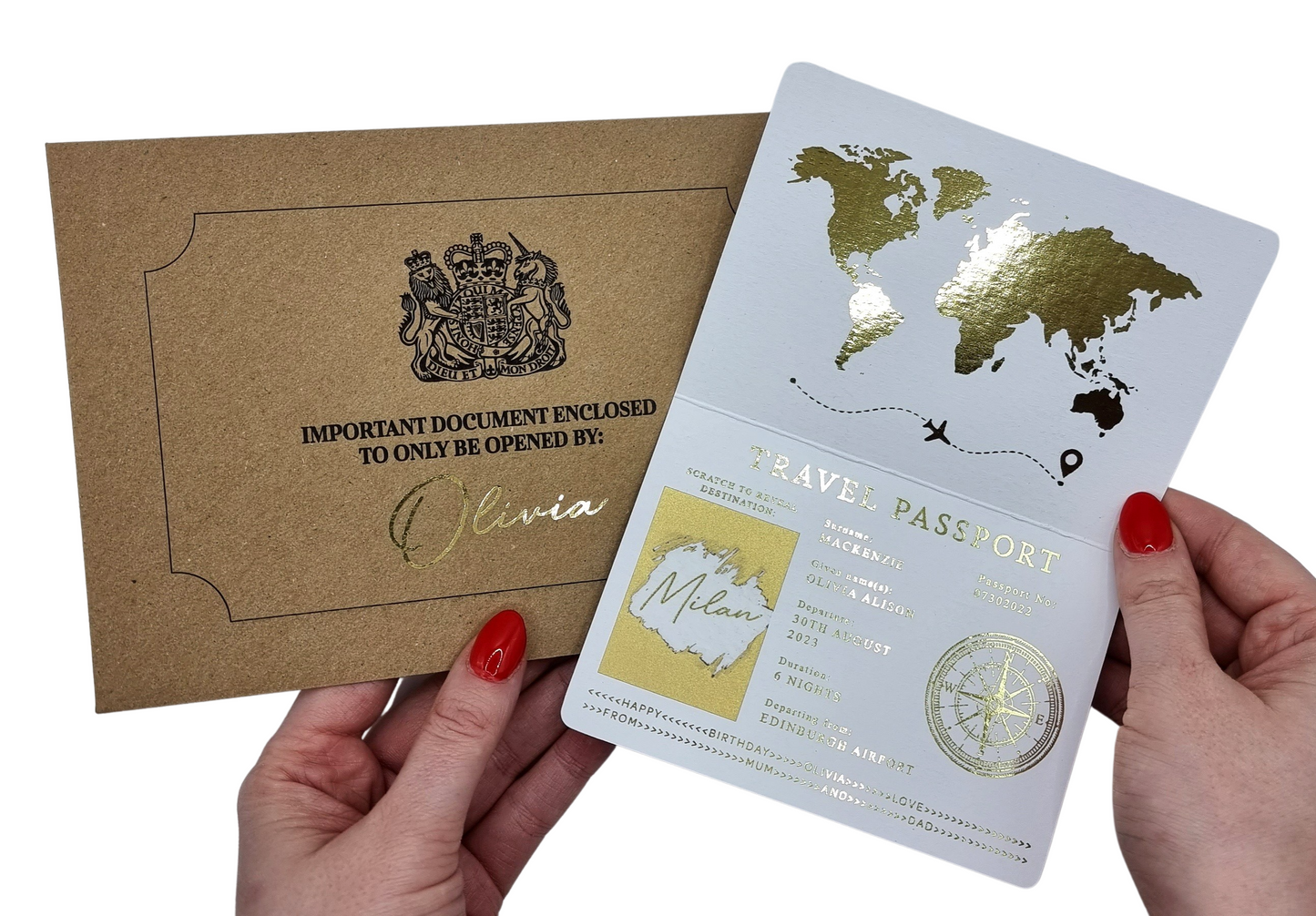 White Scratch & Reveal Passport