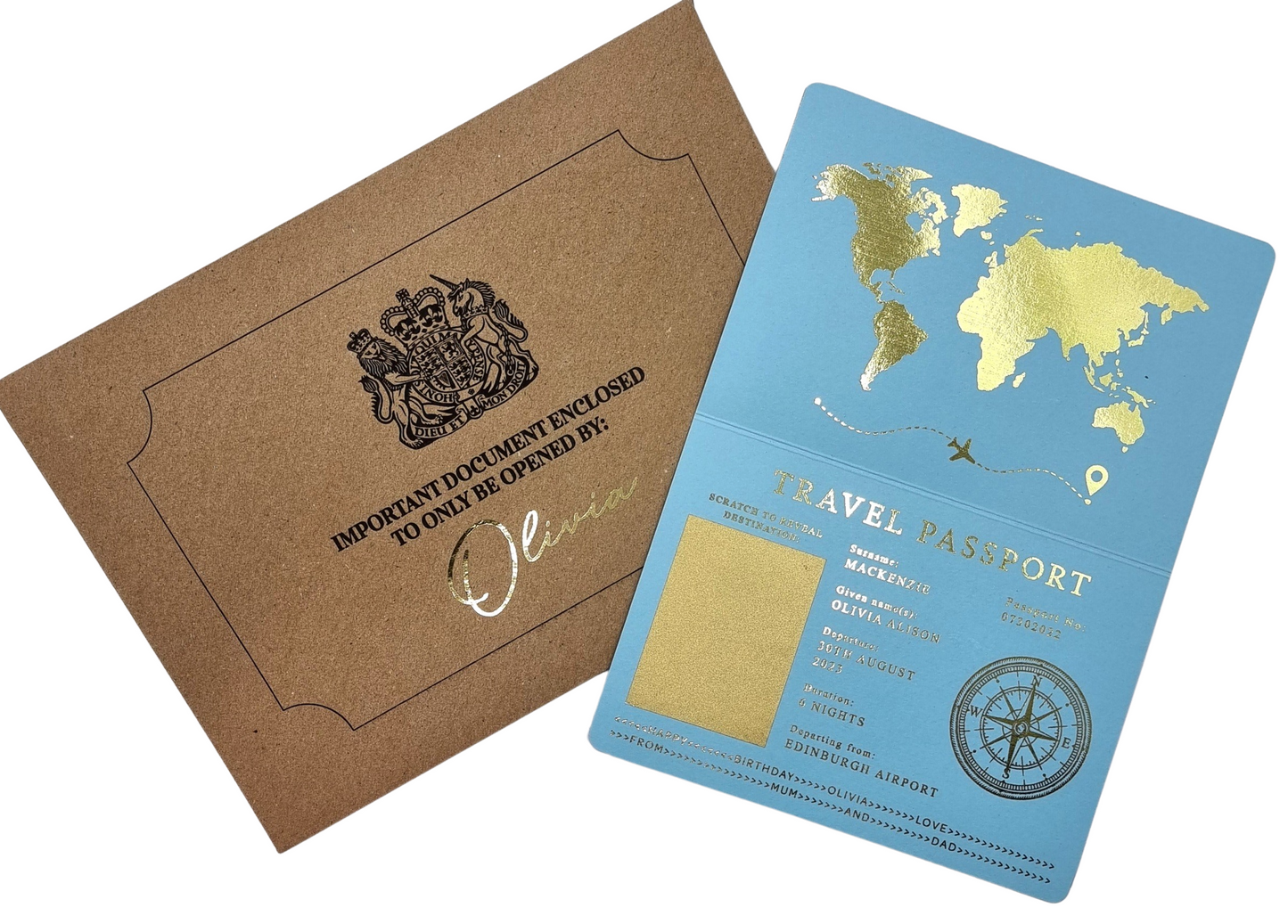Blue Scratch & Reveal Passport