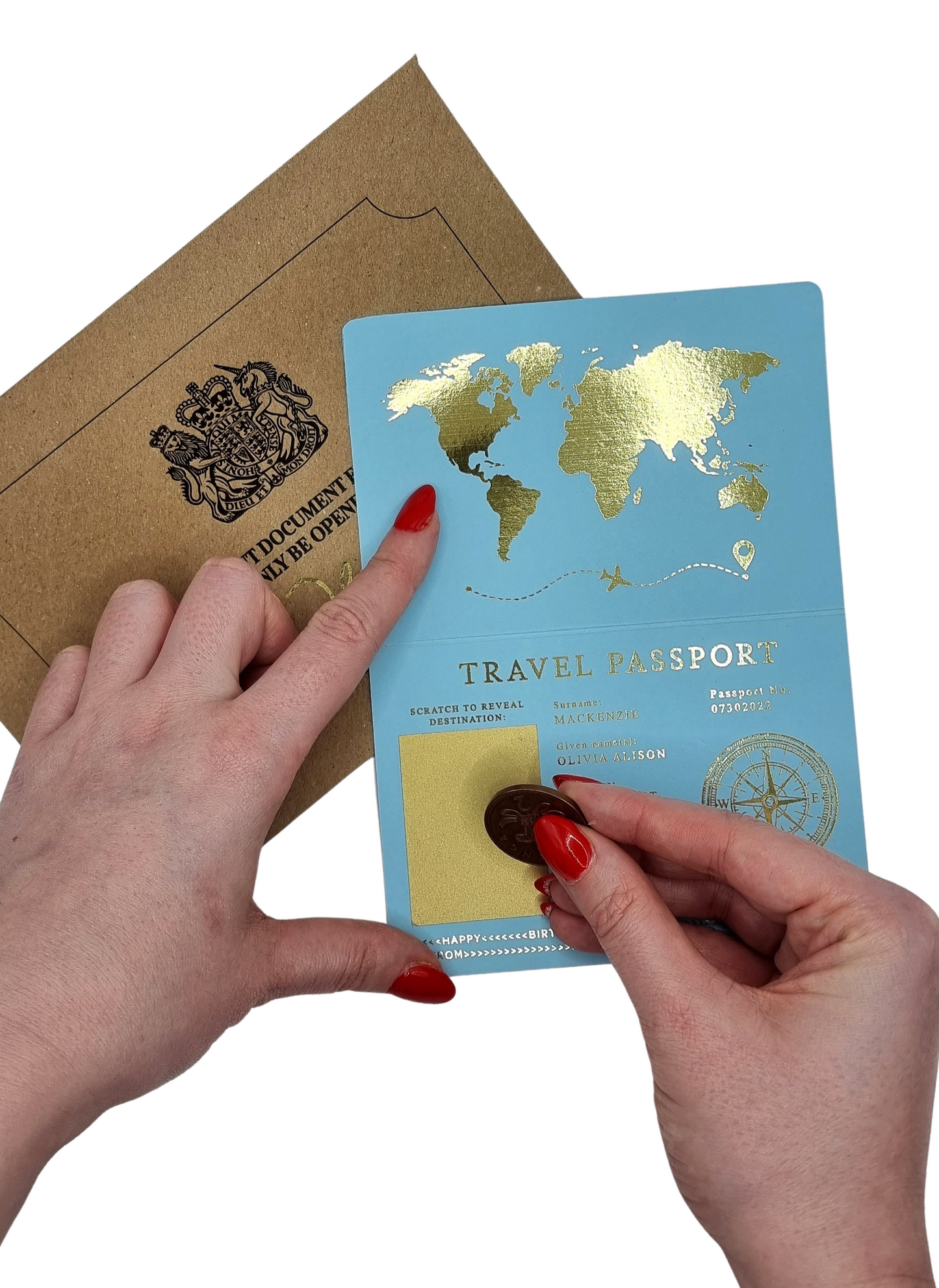 Blue Scratch & Reveal Passport