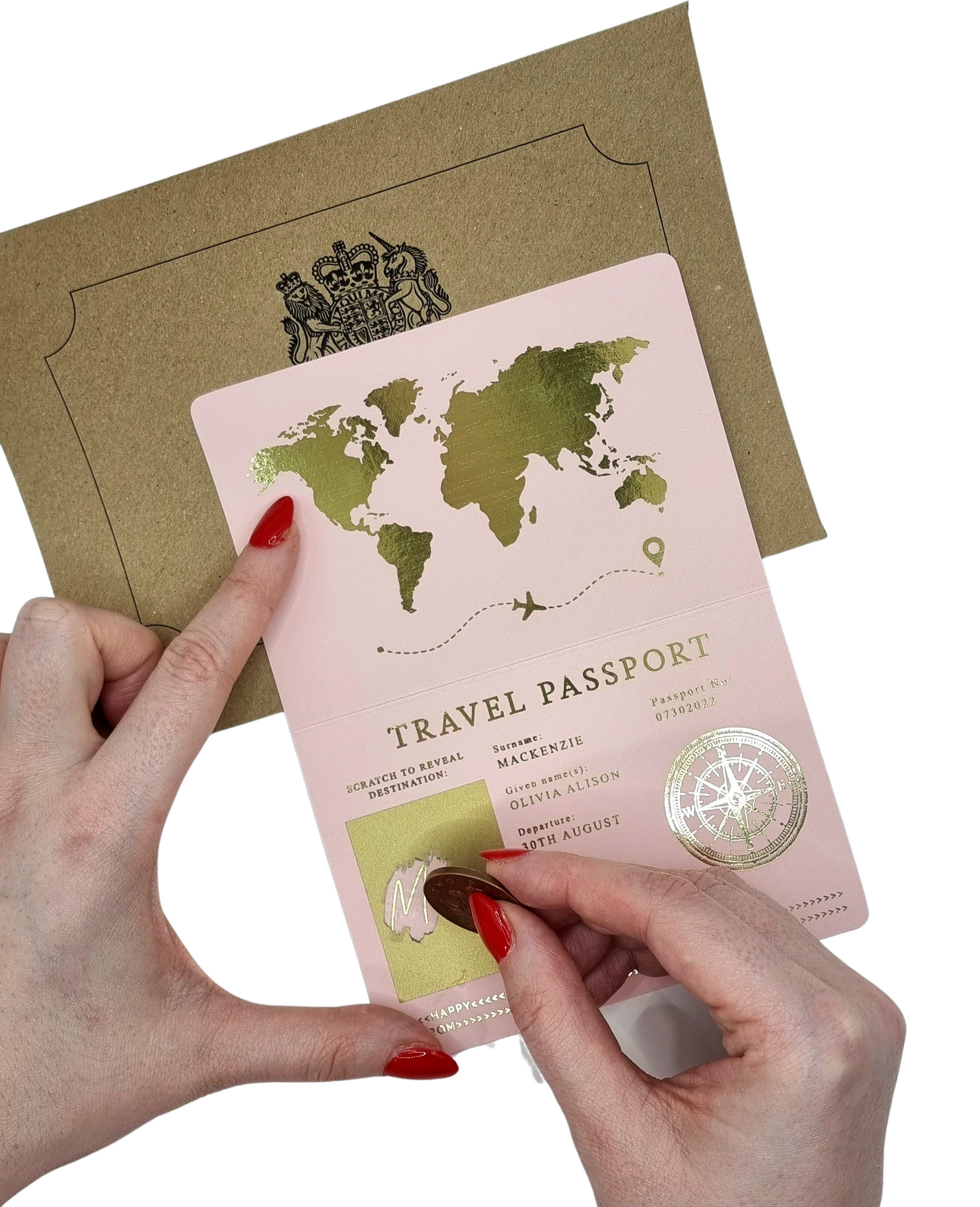 Pink Scratch & Reveal Passport