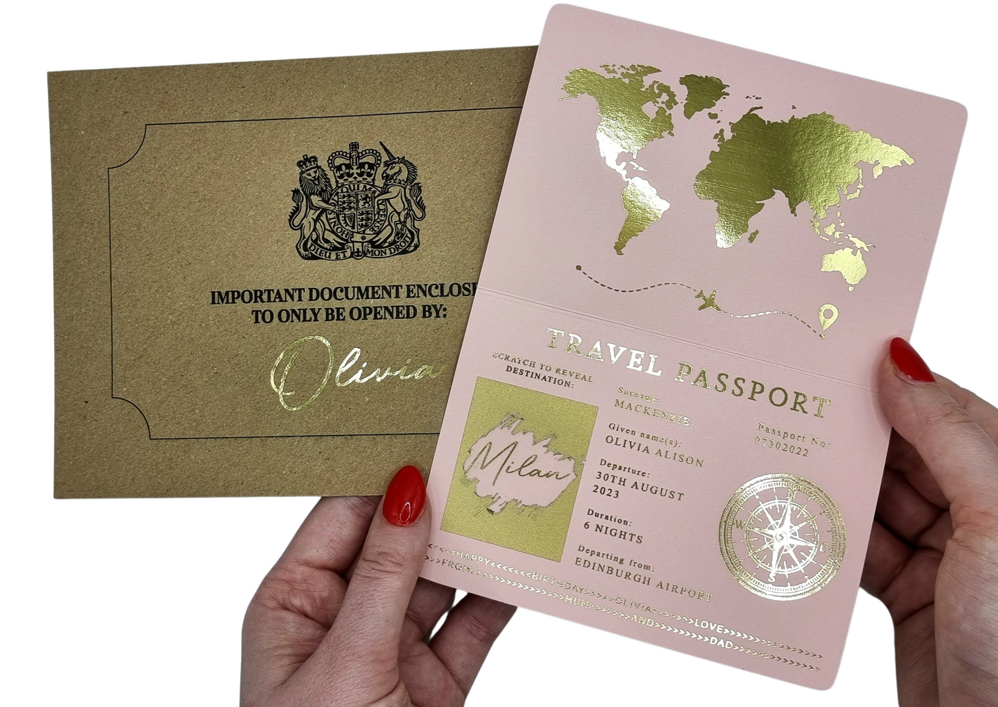 Pink Scratch & Reveal Passport