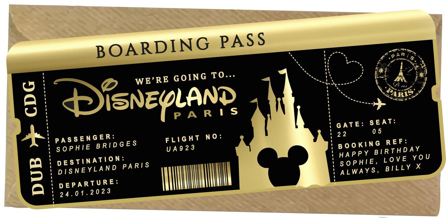 Personalised Boarding Pass