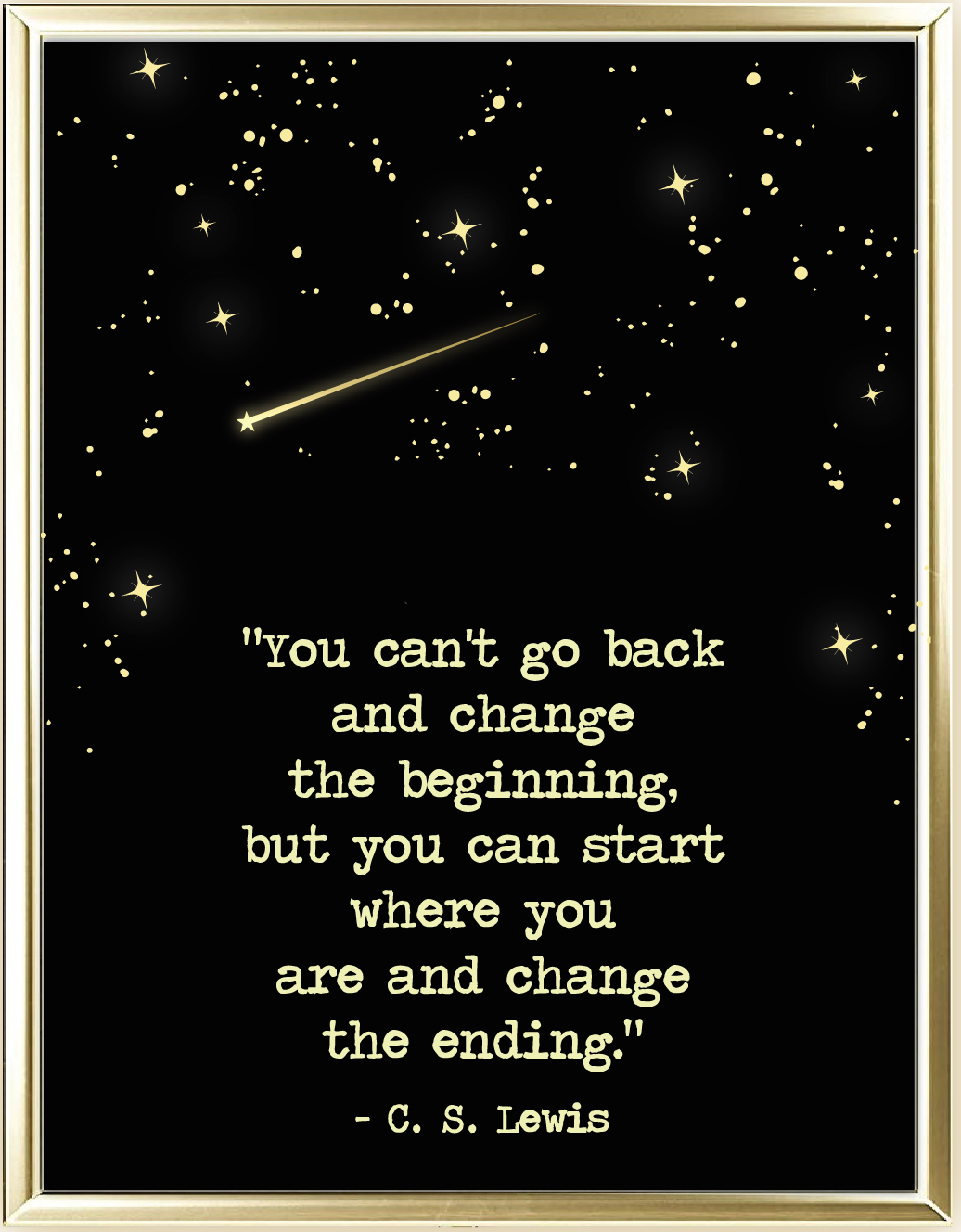 Change The Ending Foil Wall Print