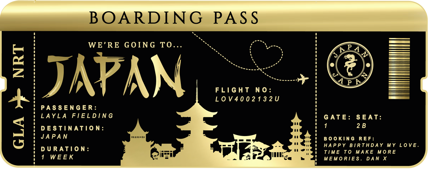 Personalised Boarding Pass