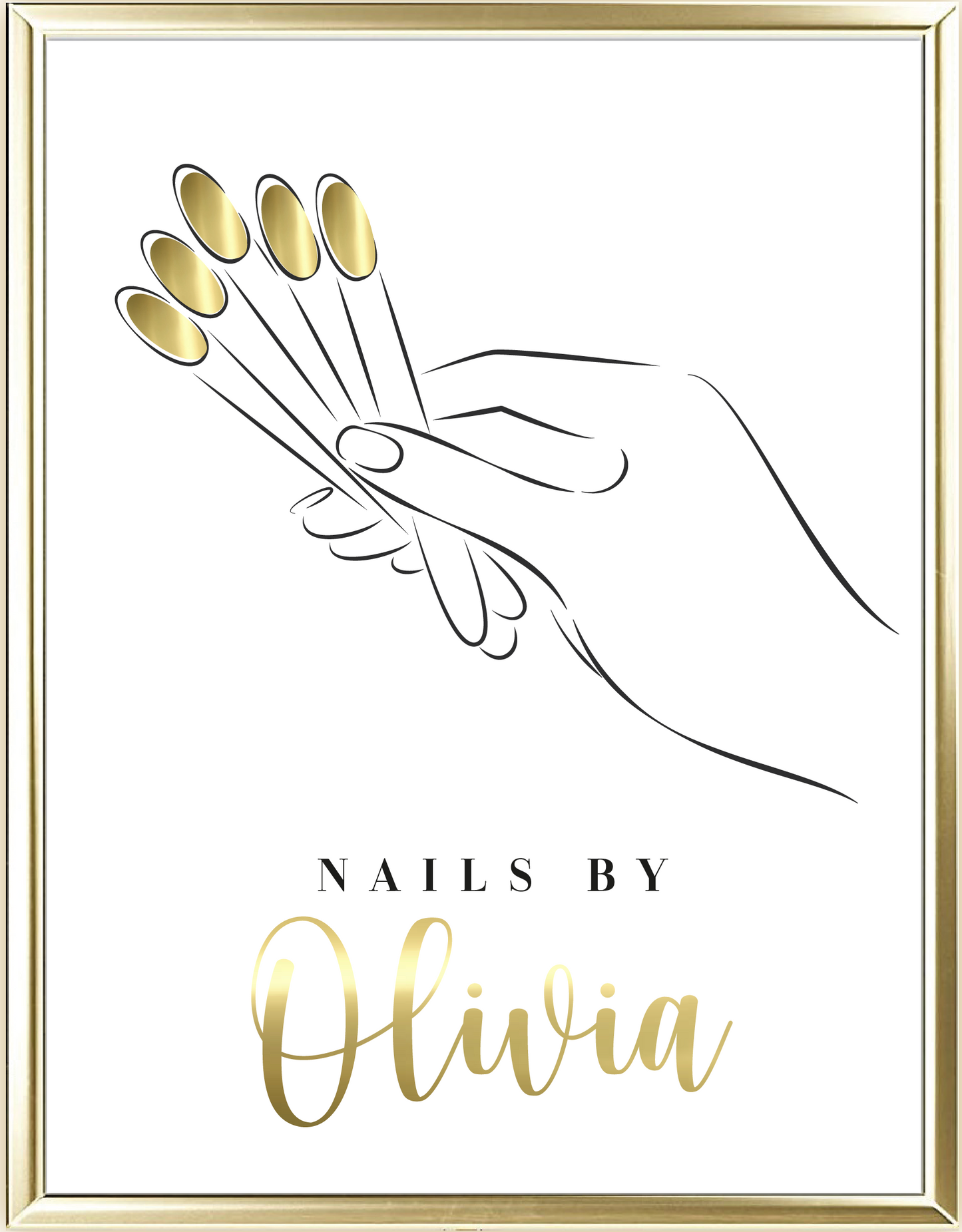 Custom Nails By Foil Wall Print