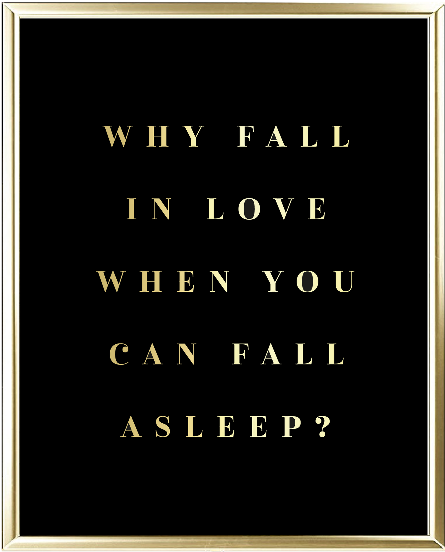 Fall Asleep Foil Wall Print