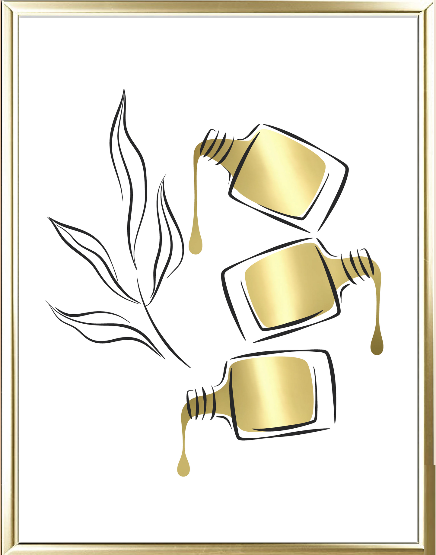 Nail Polish Foil Wall Print