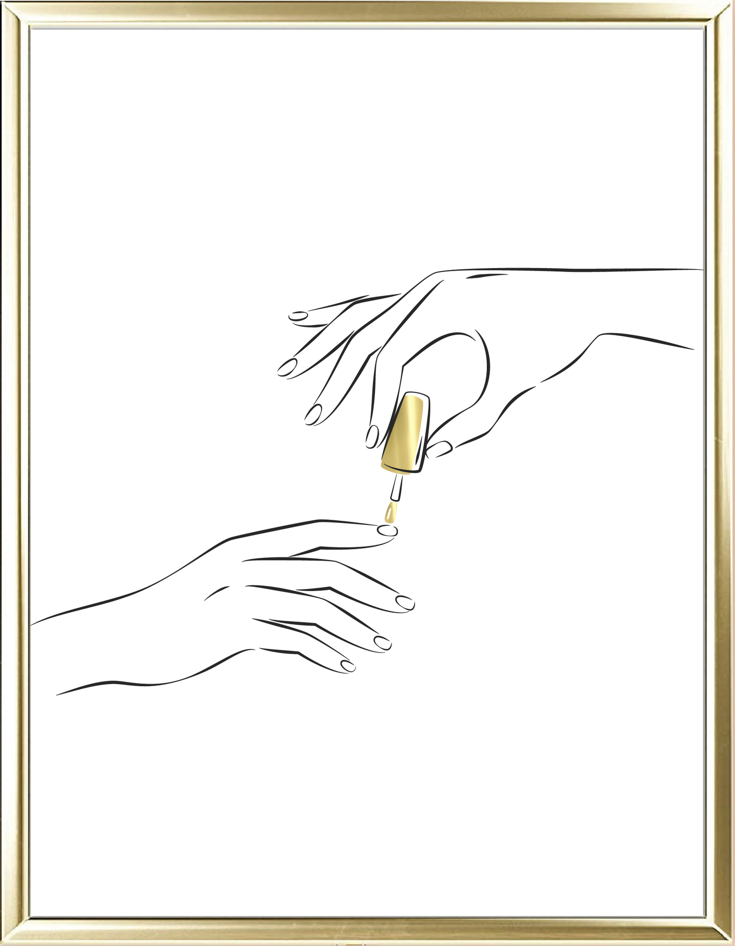 Nail Polish Foil Wall Print