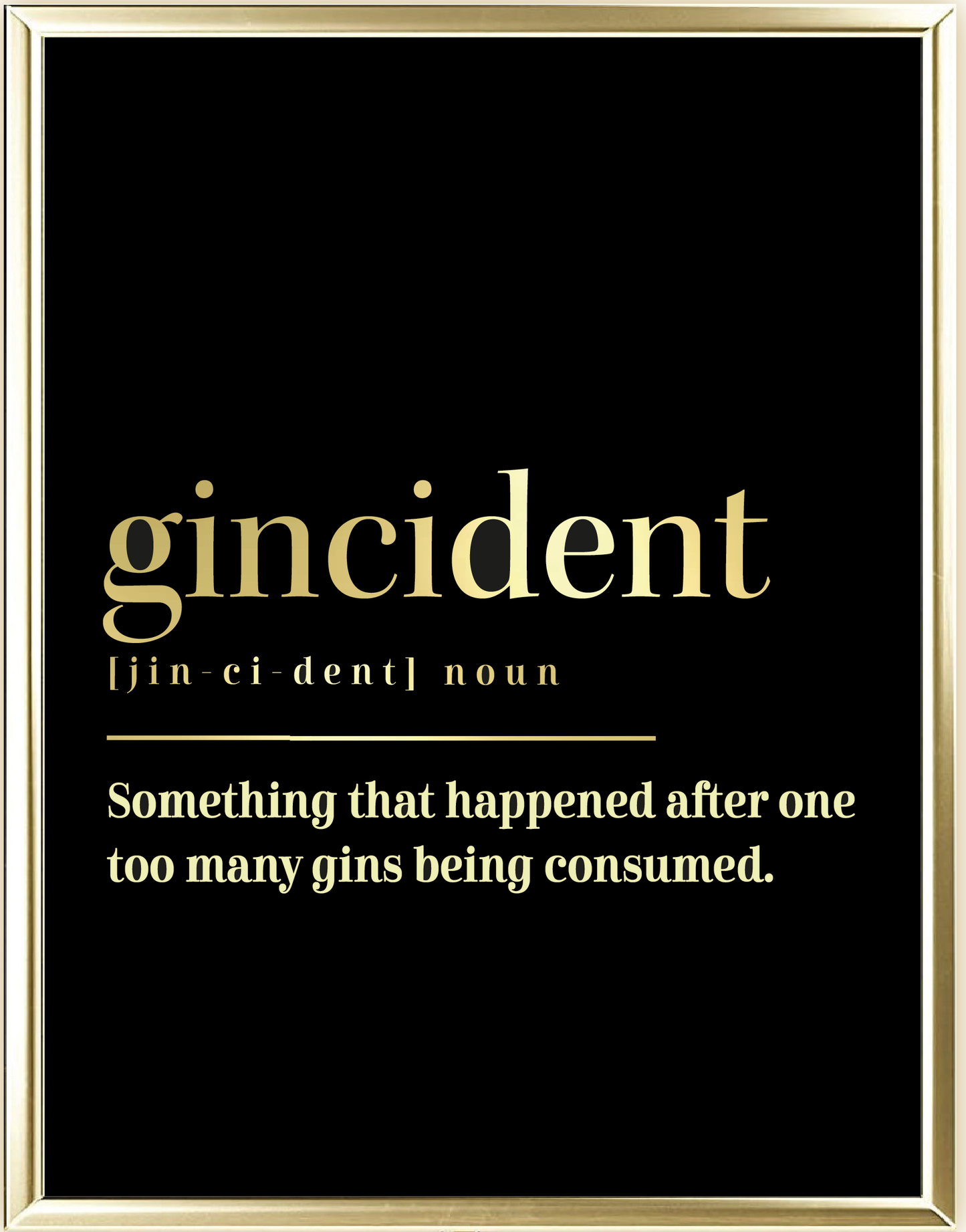 Gincident Dictionary Foil Wall Print