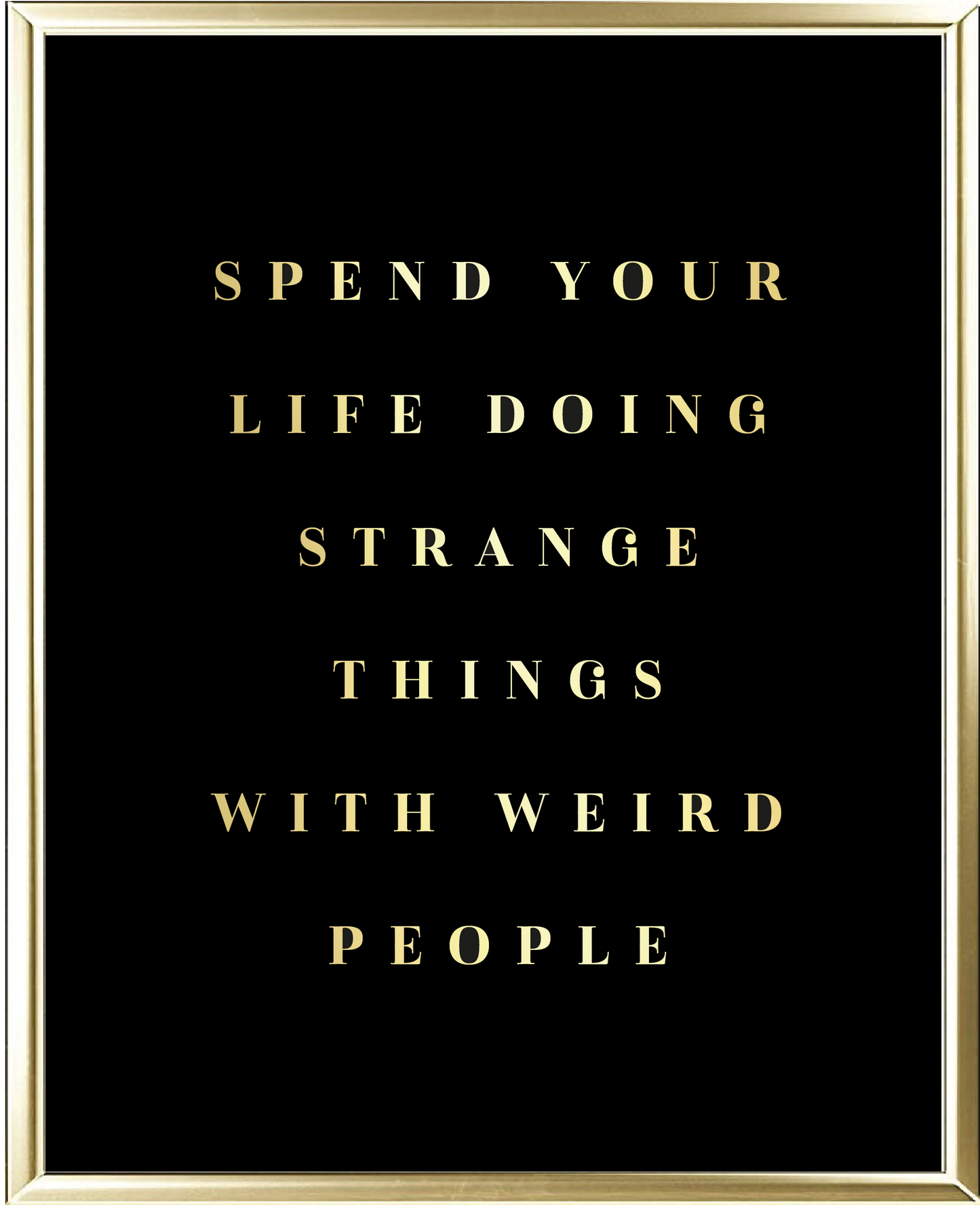 Weird People Foil Wall Print