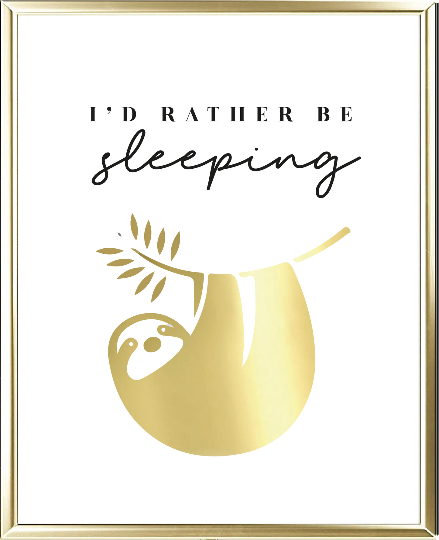 Sloth Foil Wall Print