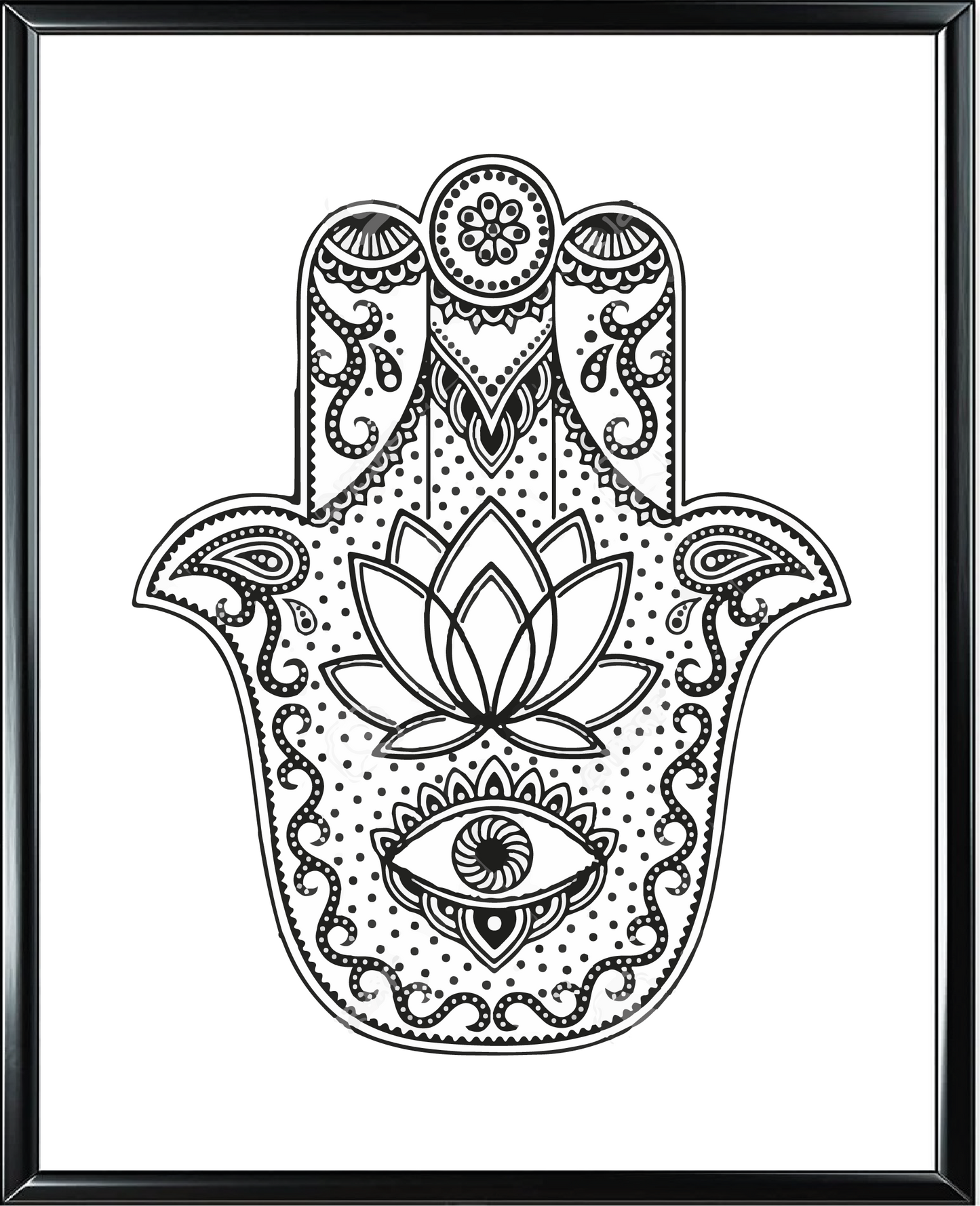 Hamsa Hand Foil Wall Print