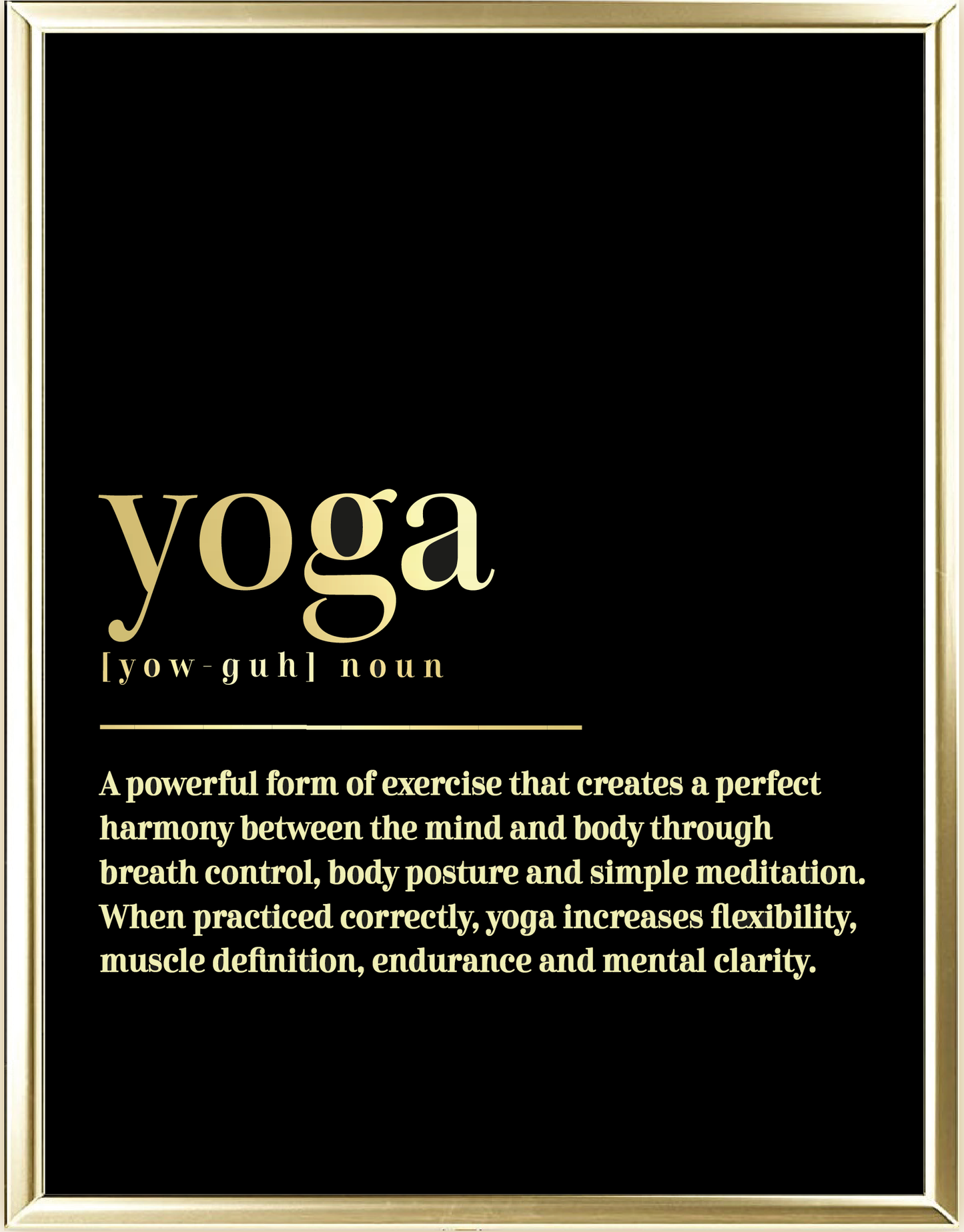 Yoga Dictionary Foil Wall Print
