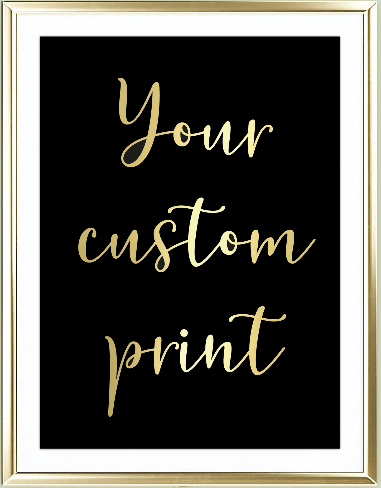 Custom Real Foil Wall Print