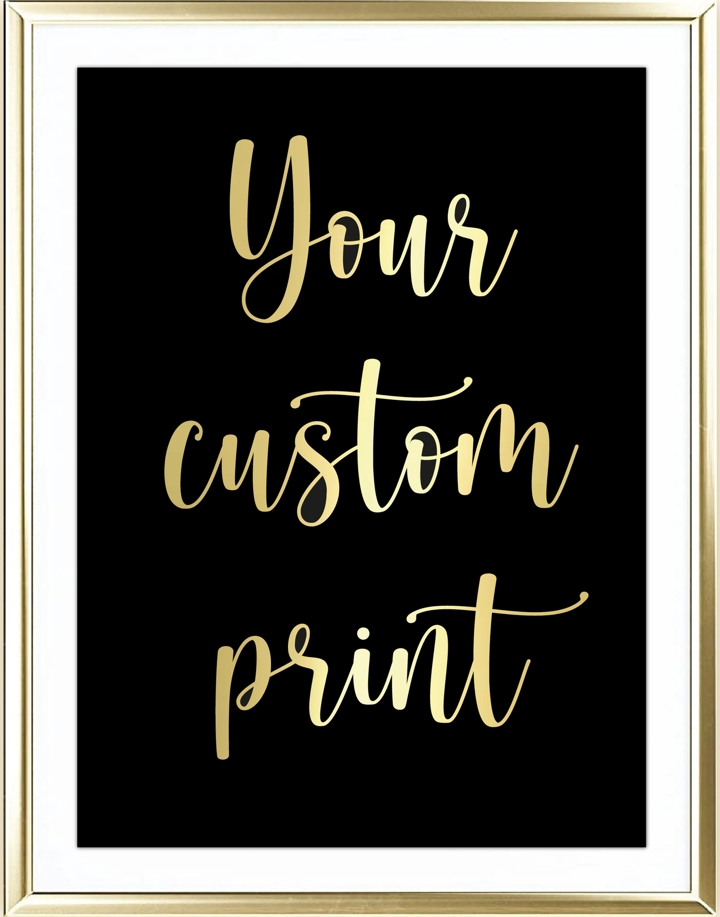 Custom Real Foil Wall Print