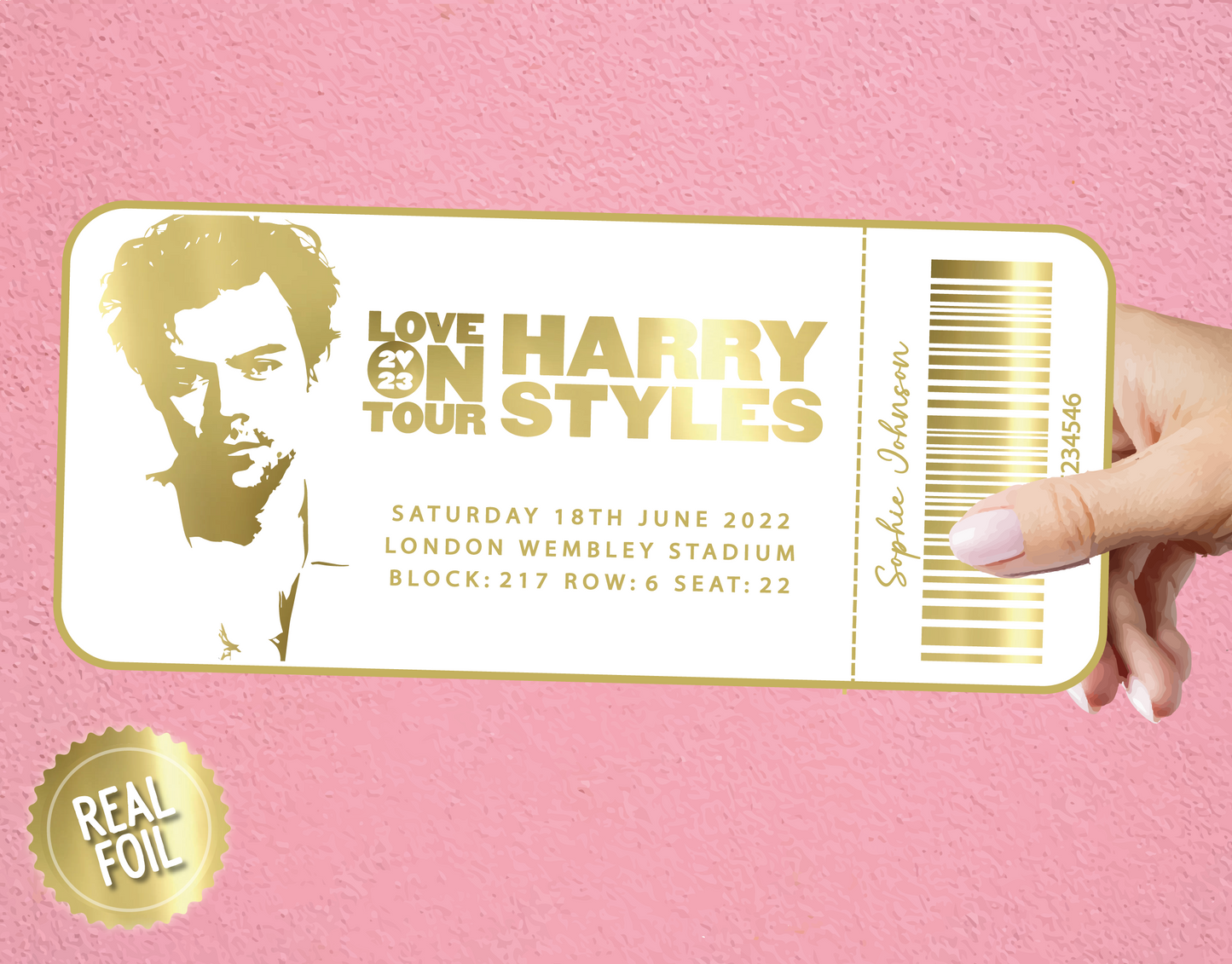Personalised Foil Ticket