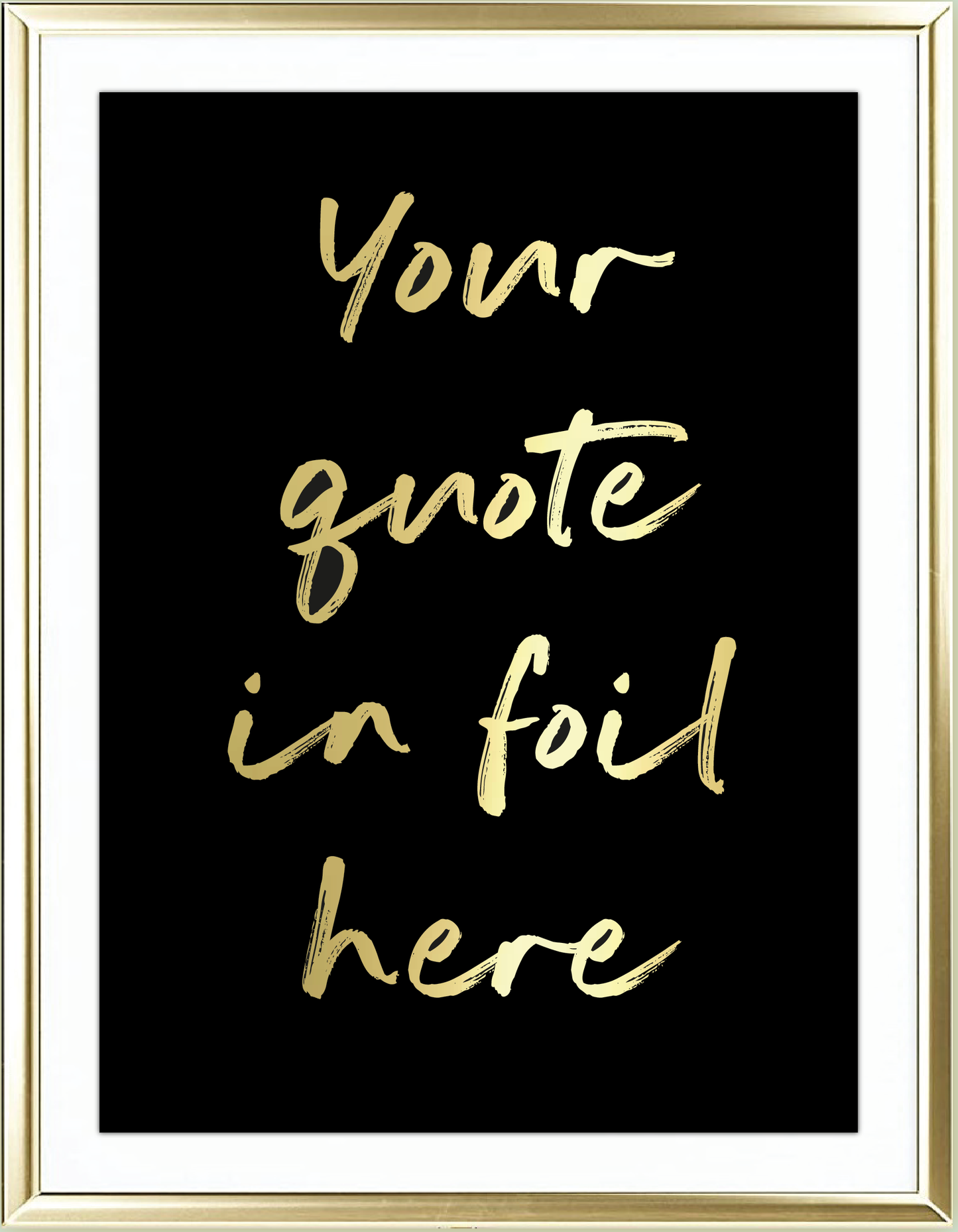 Custom Real Foil Wall Print