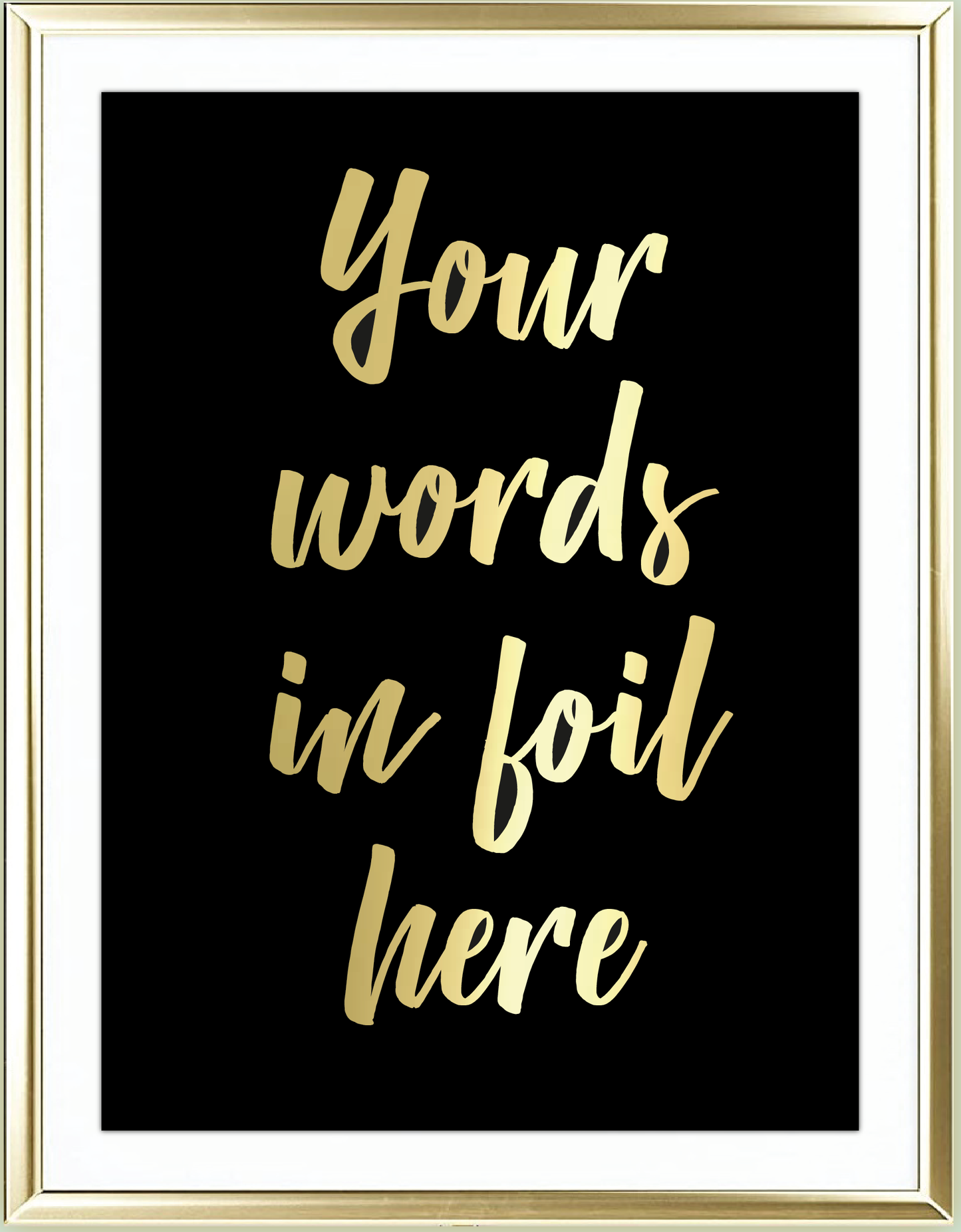 Custom Real Foil Wall Print