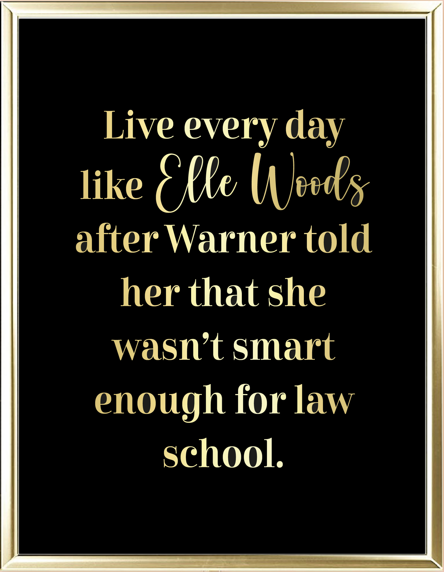 Elle Woods Foil Wall Print