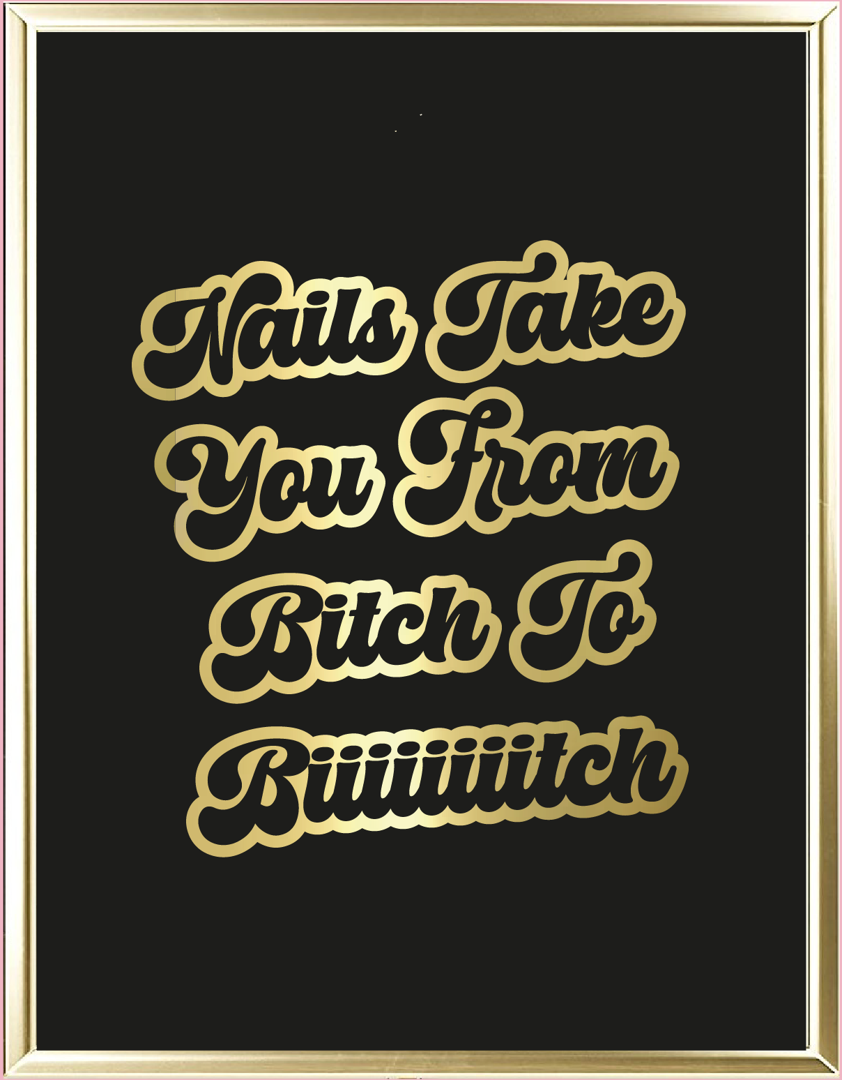 Nails Foil Wall Print