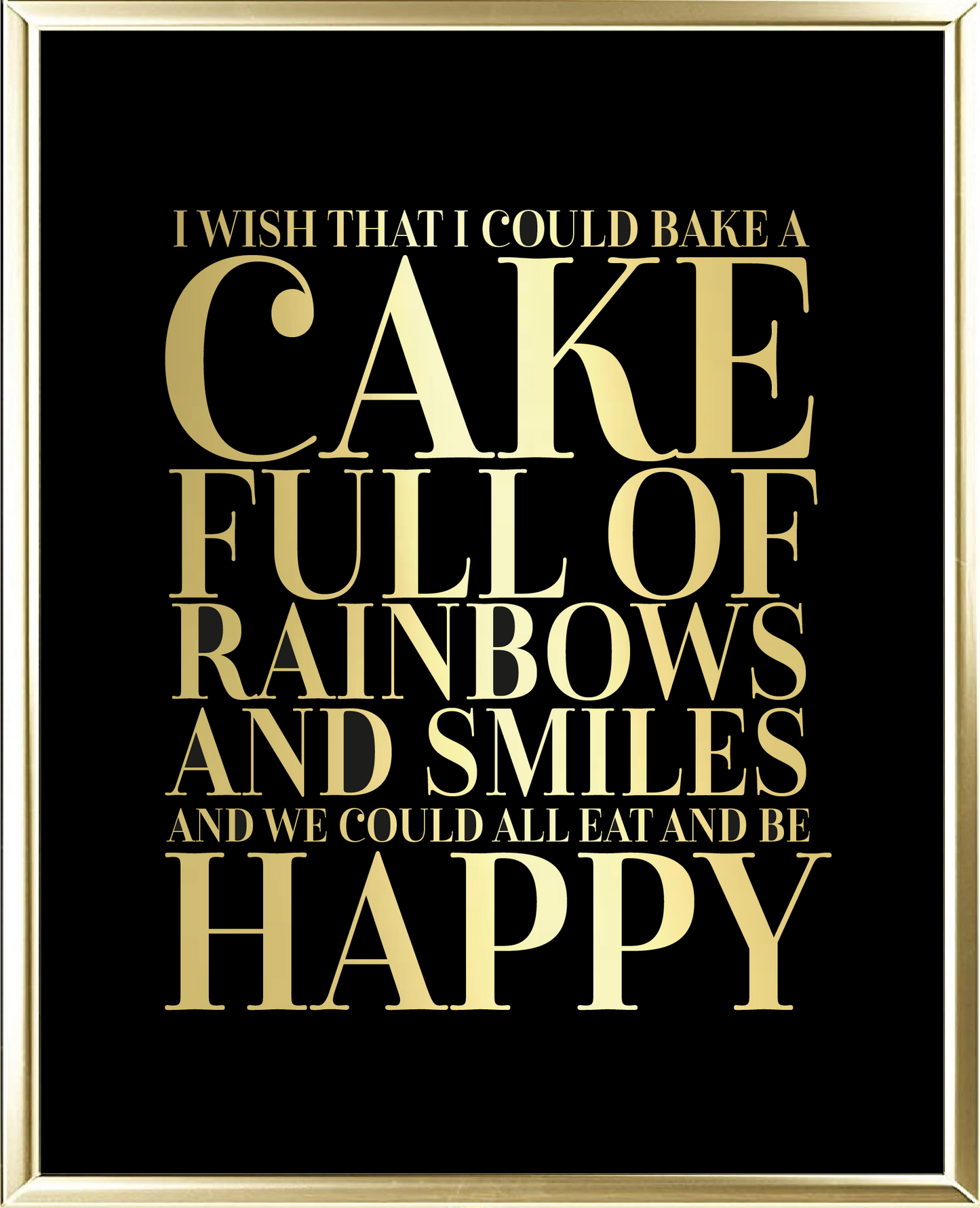 Bake A Cake Foil Wall Print