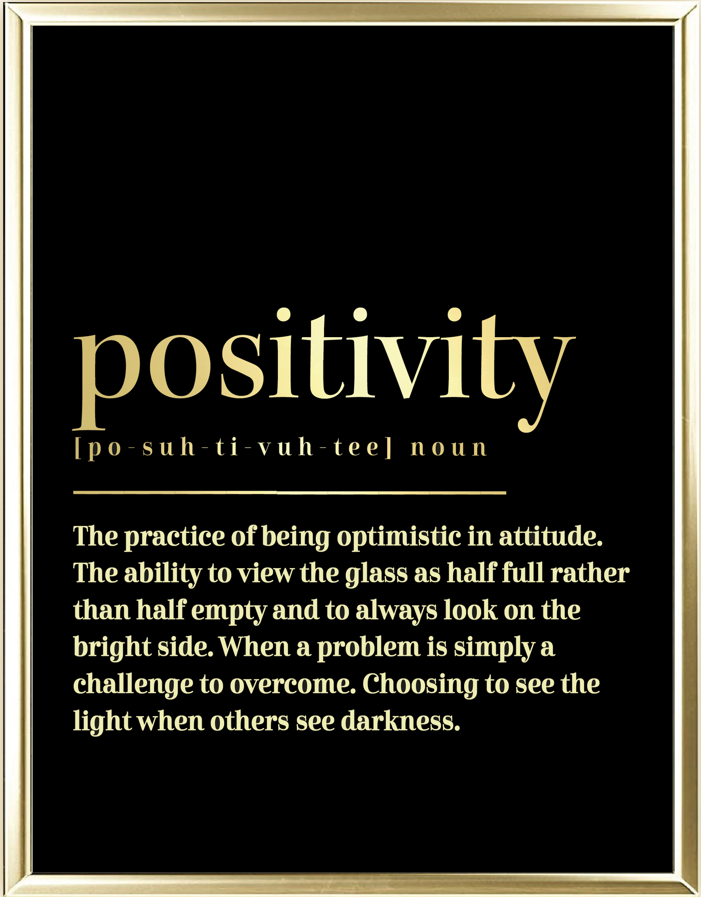 Positivity Dictionary Foil Wall Print
