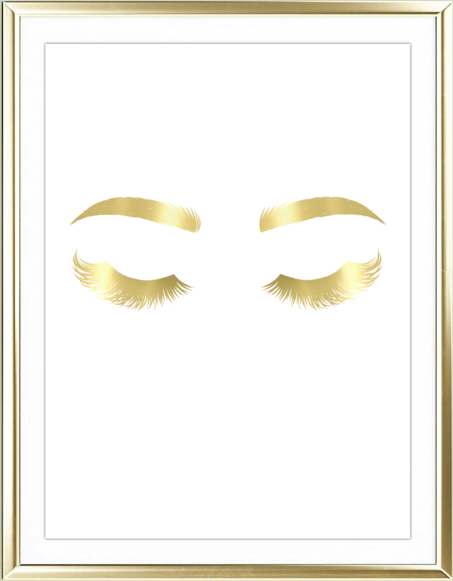 Eyelashes Foil Wall Print
