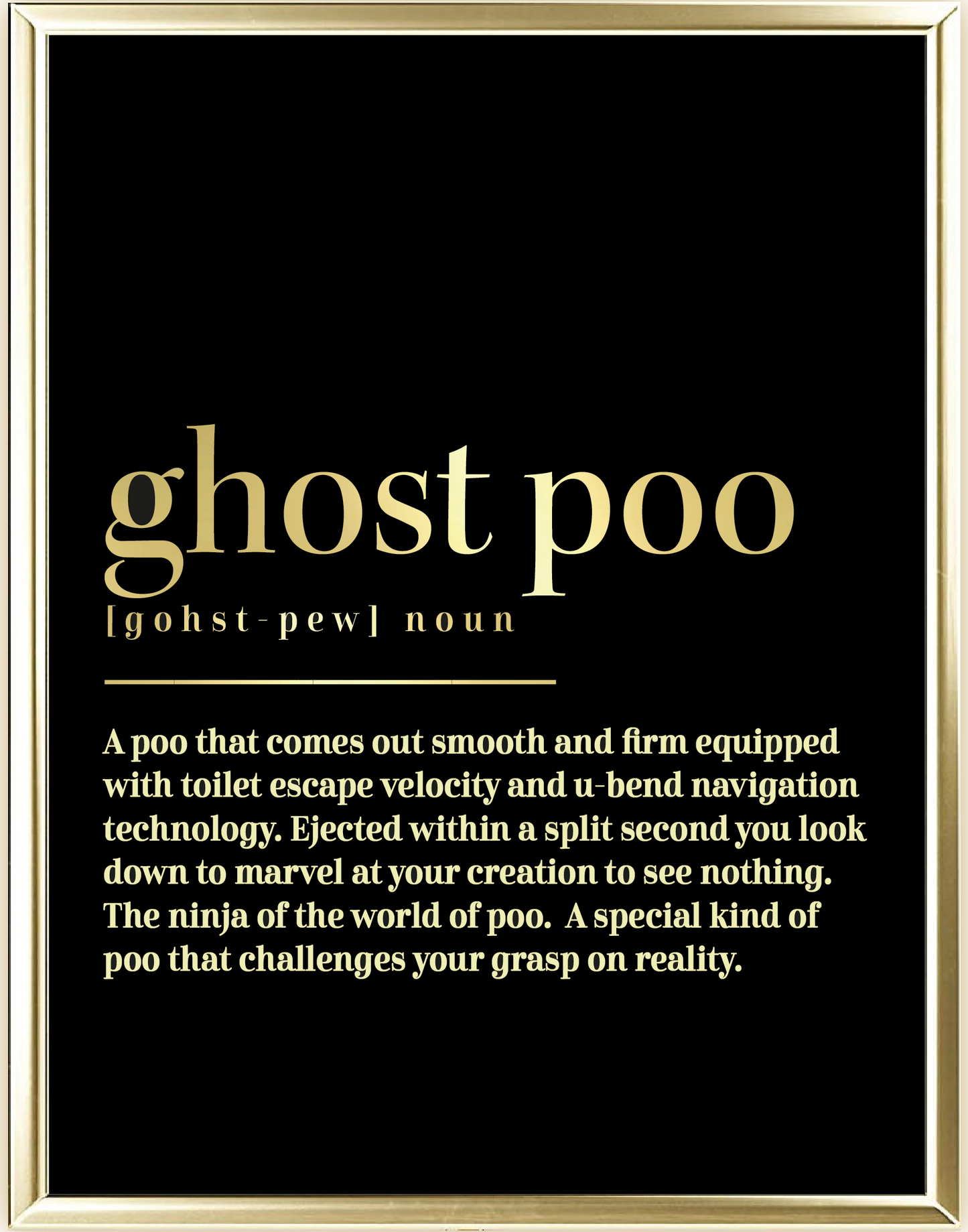 Ghost Poo Dictionary Foil Wall Print