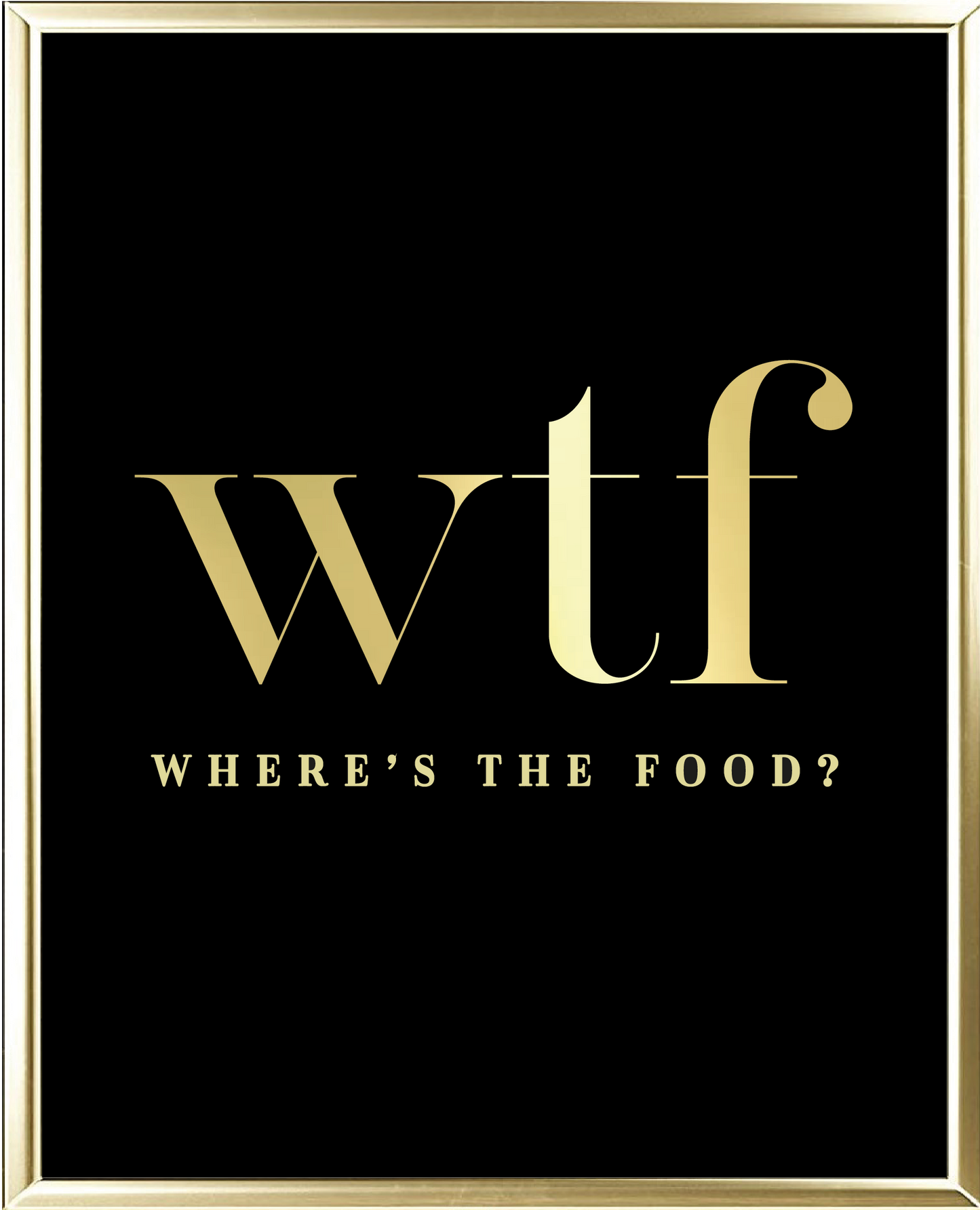 WTF Foil Wall Print