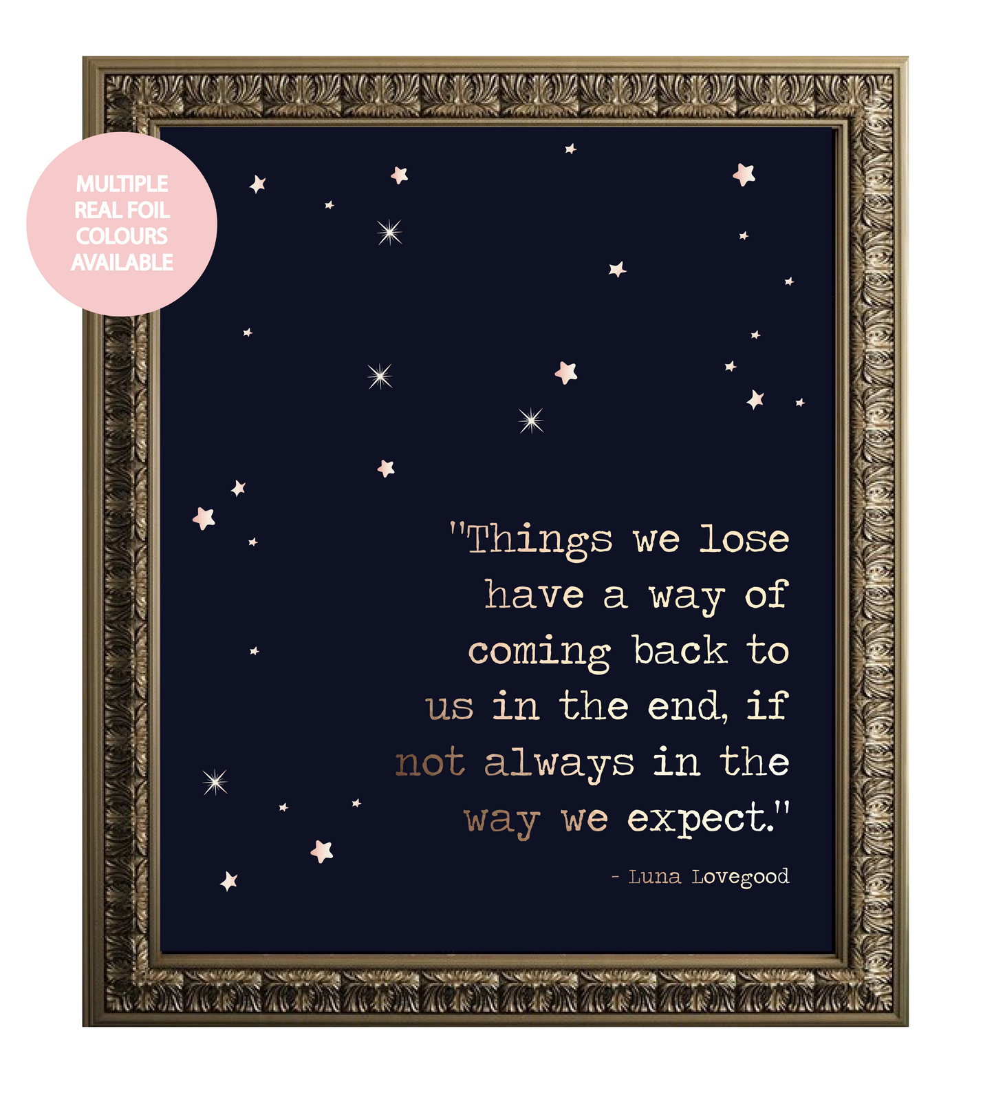 Things We Lose Foil Wall Print