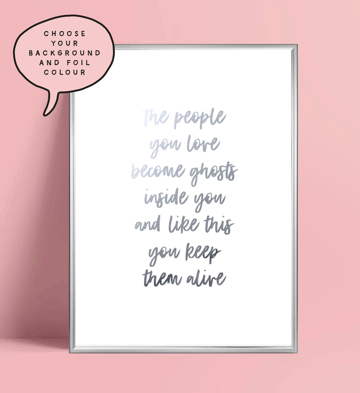 Ghosts Foil Wall Print