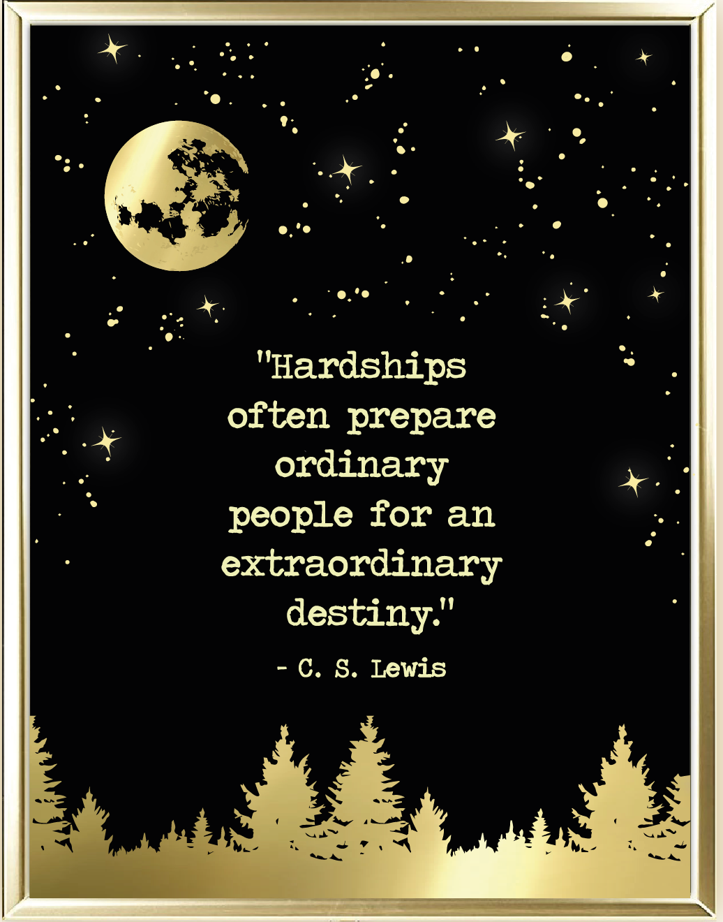 Hardships Foil Wall Print